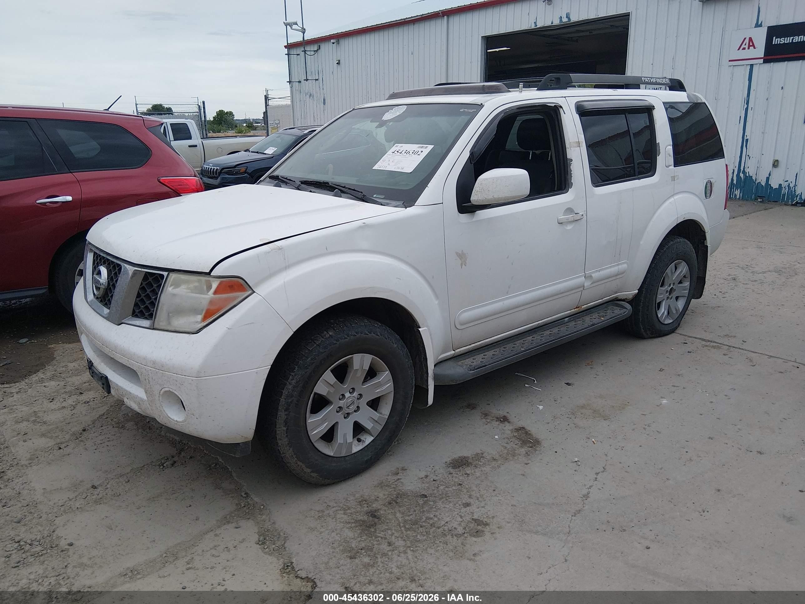 2006 Nissan Pathfinder Le White vin: 5N1AR18W46C635203