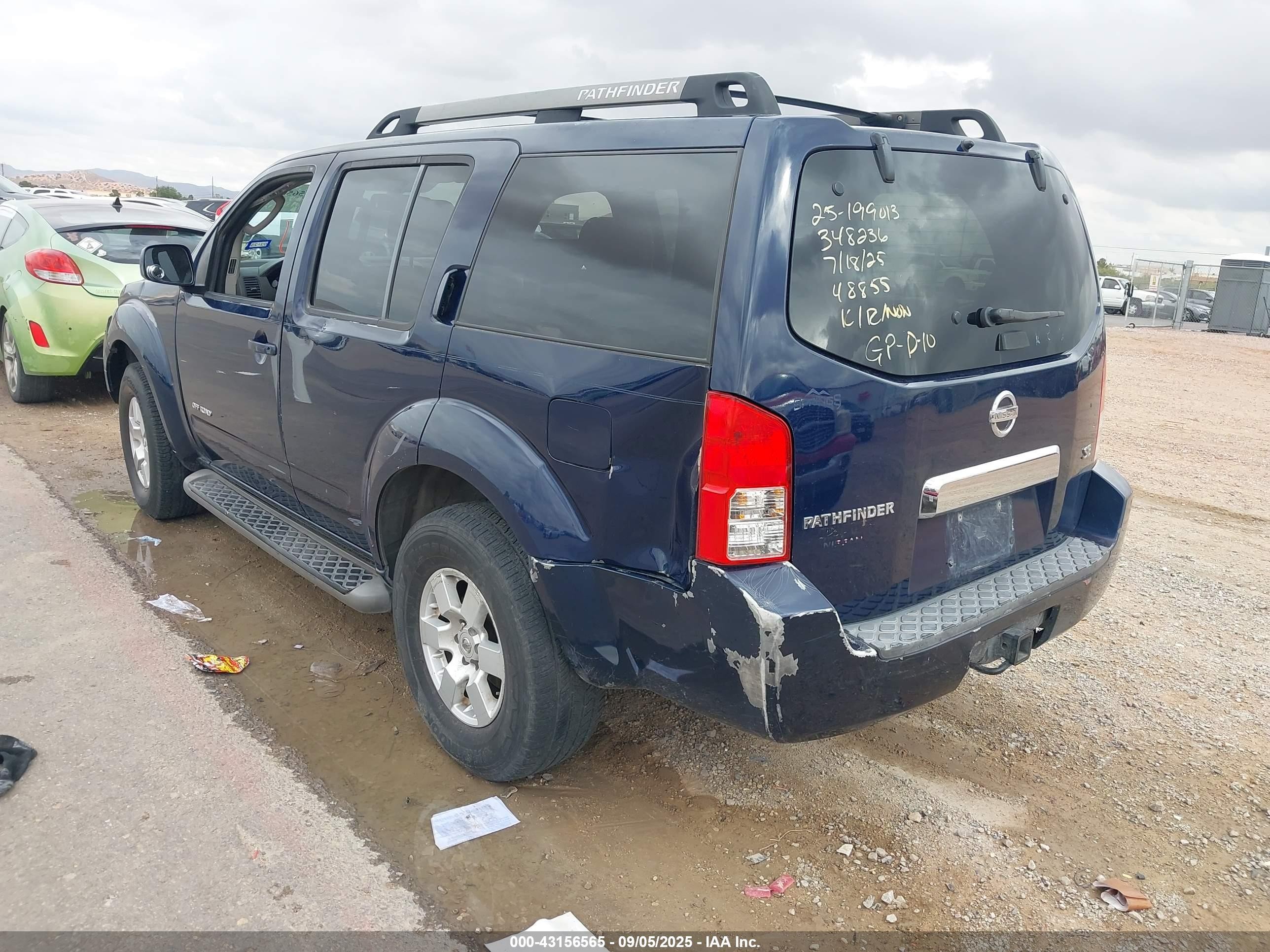 2006 Nissan Pathfinder Se Off-road Dark Blue vin: 5N1AR18W46C641048