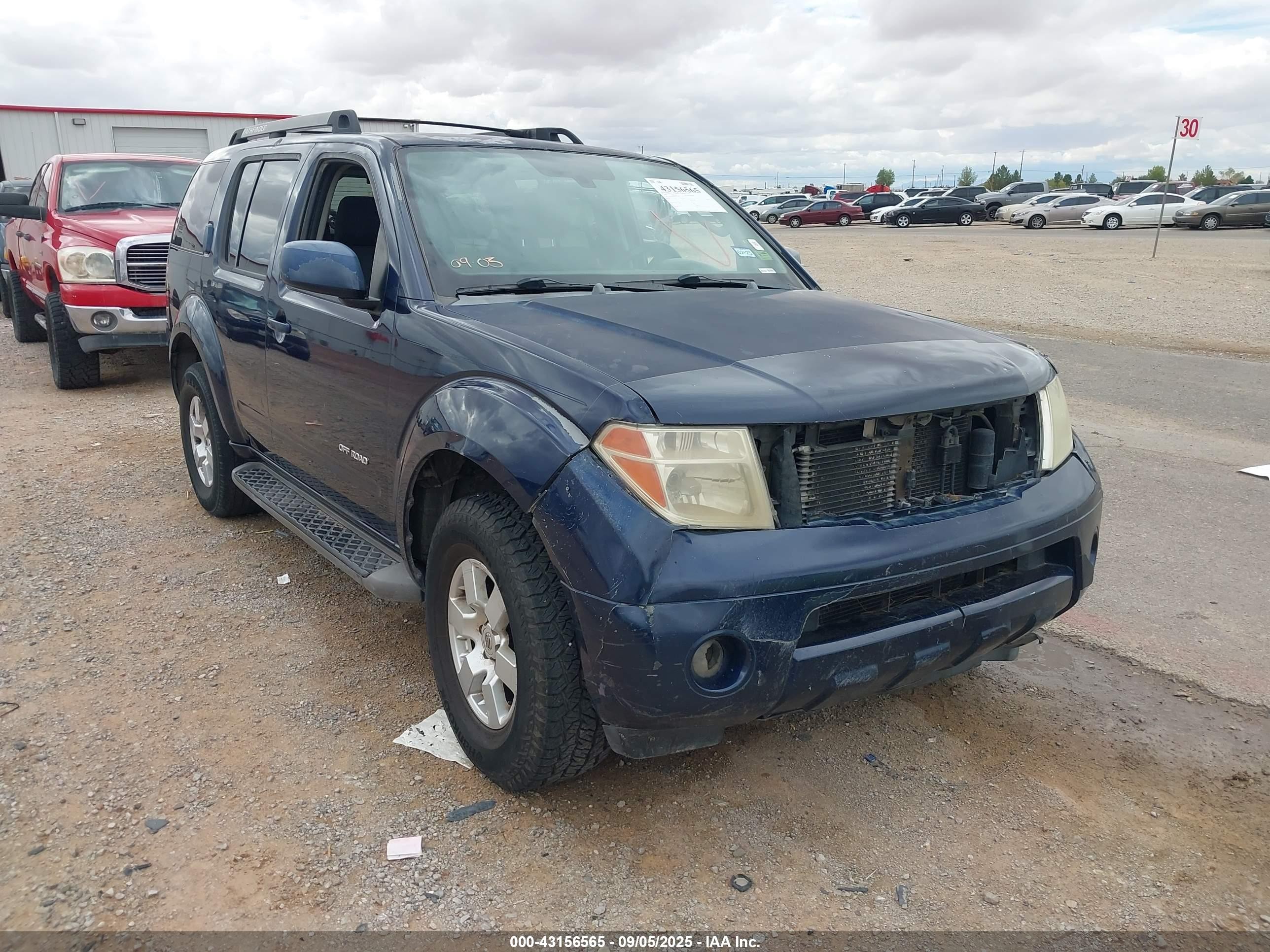 2006 Nissan Pathfinder Se Off-road Dark Blue vin: 5N1AR18W46C641048