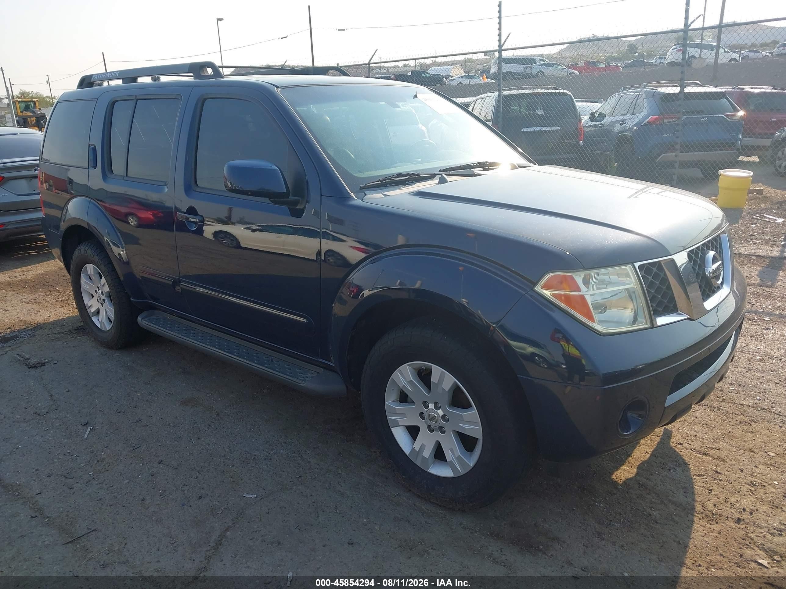 2006 Nissan Pathfinder Le Синий vin: 5N1AR18W46C663342