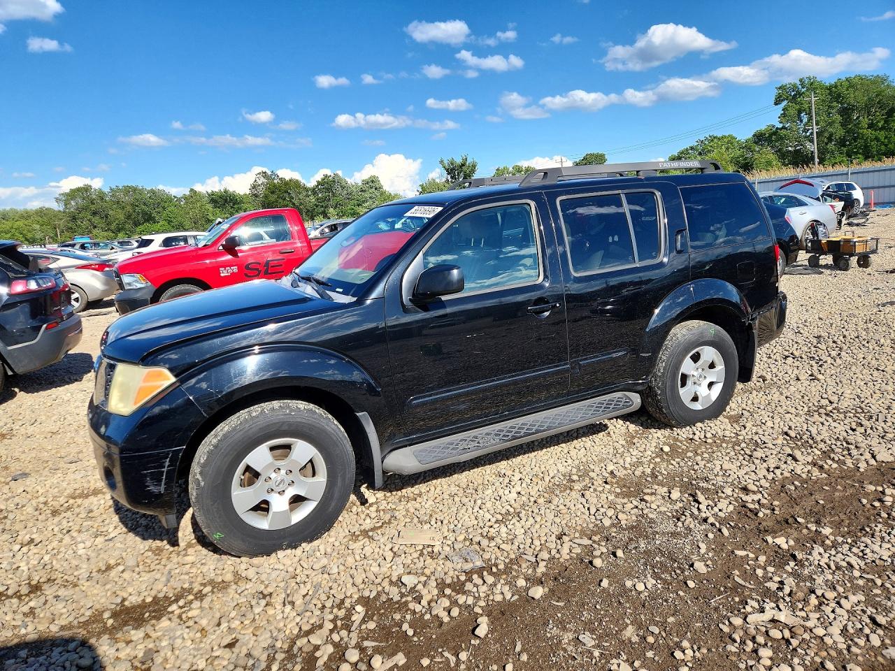 2007 Nissan Pathfinder S Black vin: 5N1AR18W47C632058