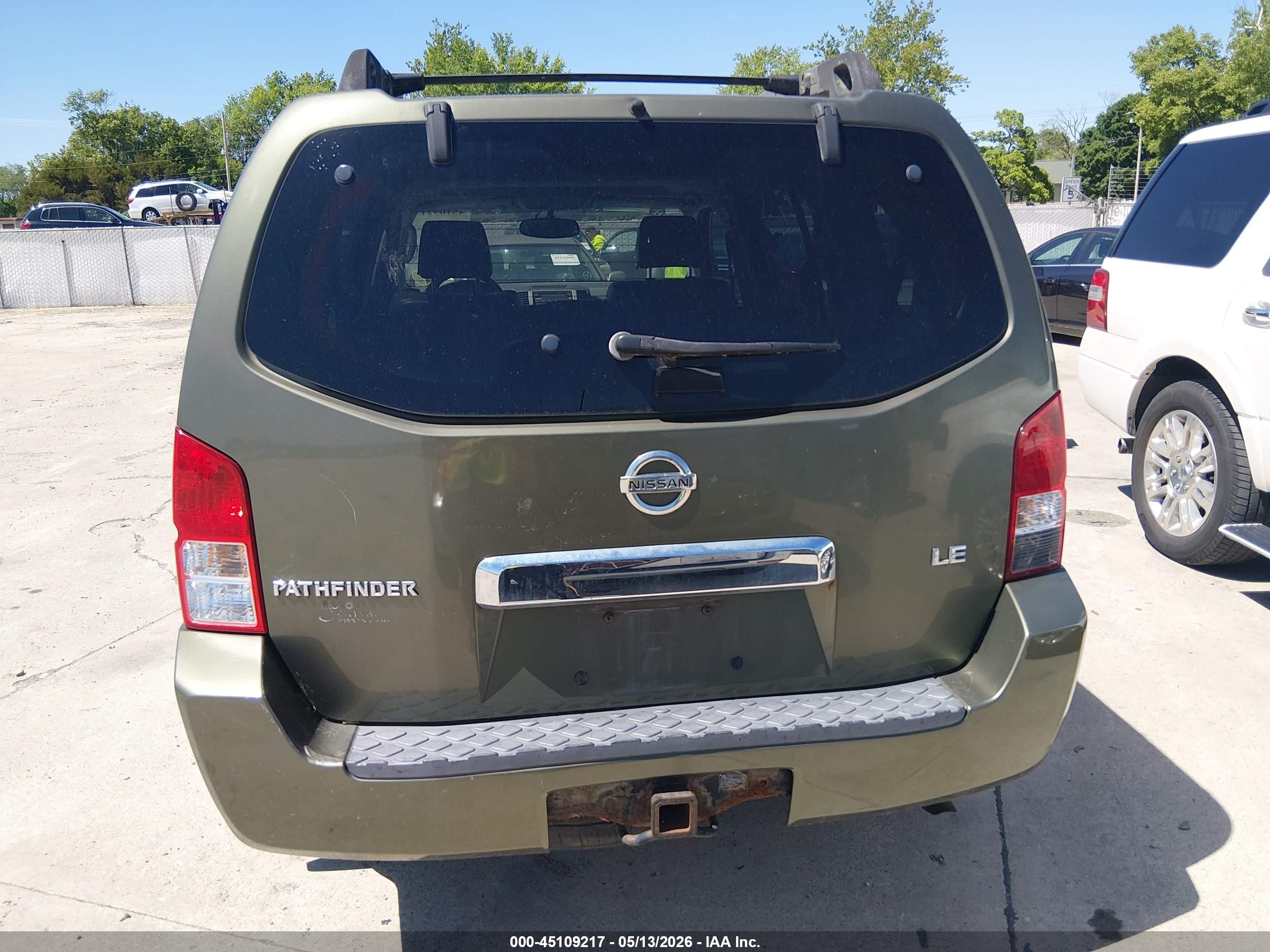 2005 Nissan Pathfinder Le Green vin: 5N1AR18W55C716371