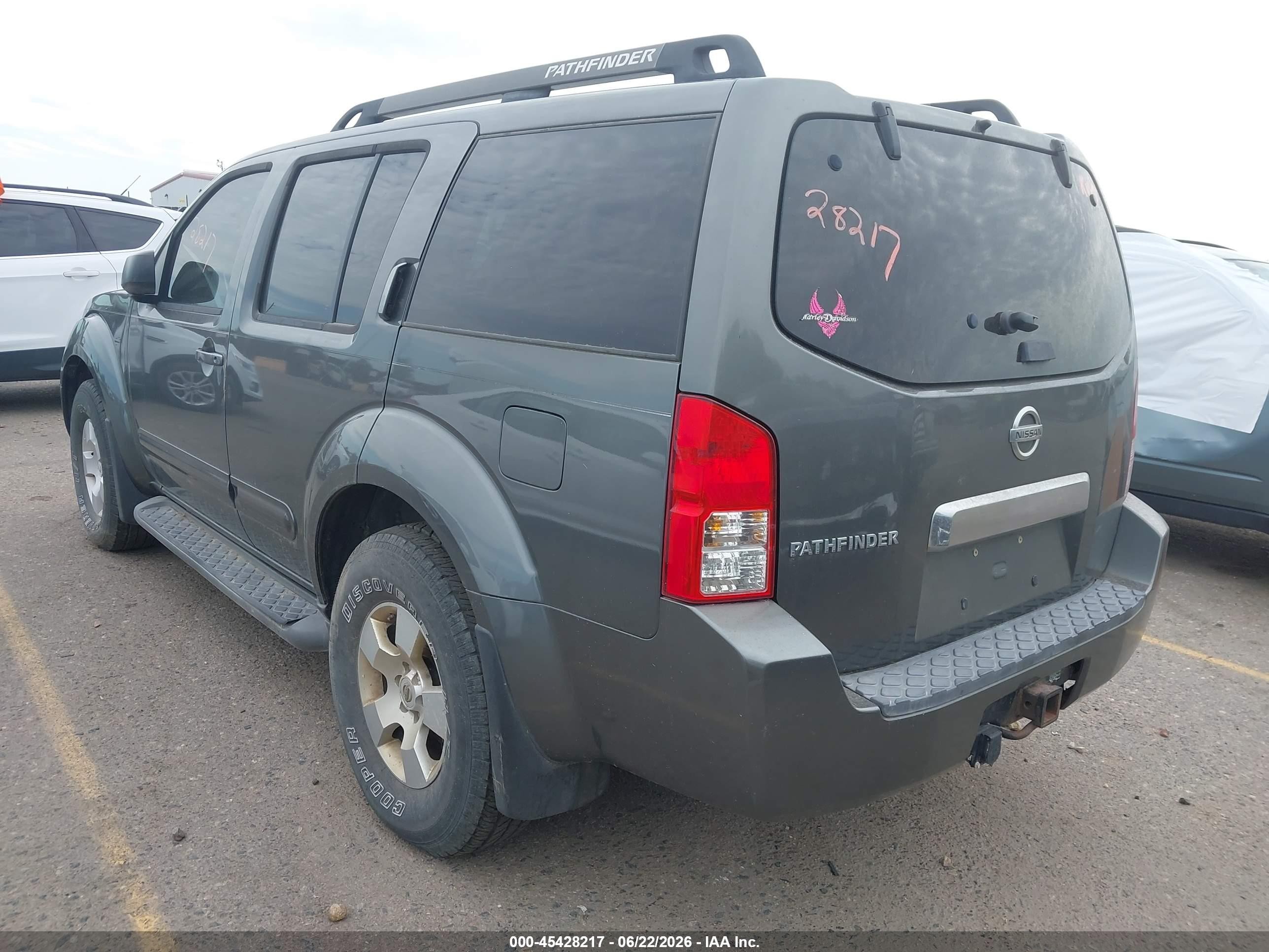 2006 Nissan Pathfinder S Gray vin: 5N1AR18W66C654562