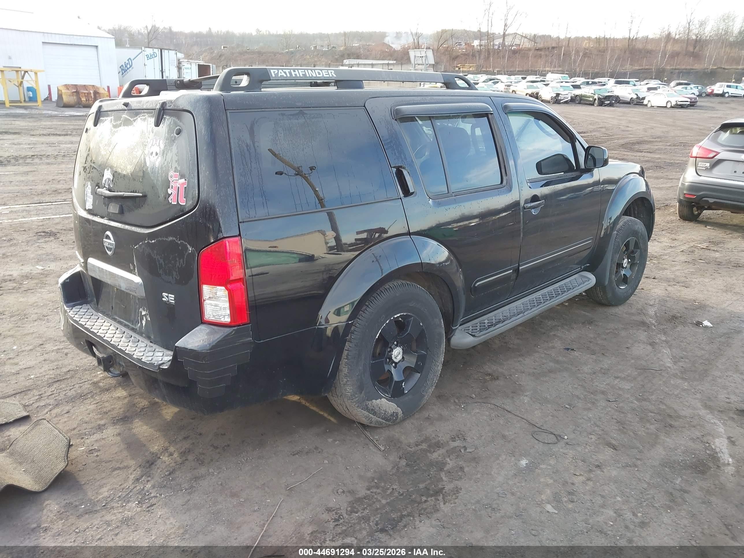 2006 Nissan Pathfinder Se Black vin: 5N1AR18W66C664749