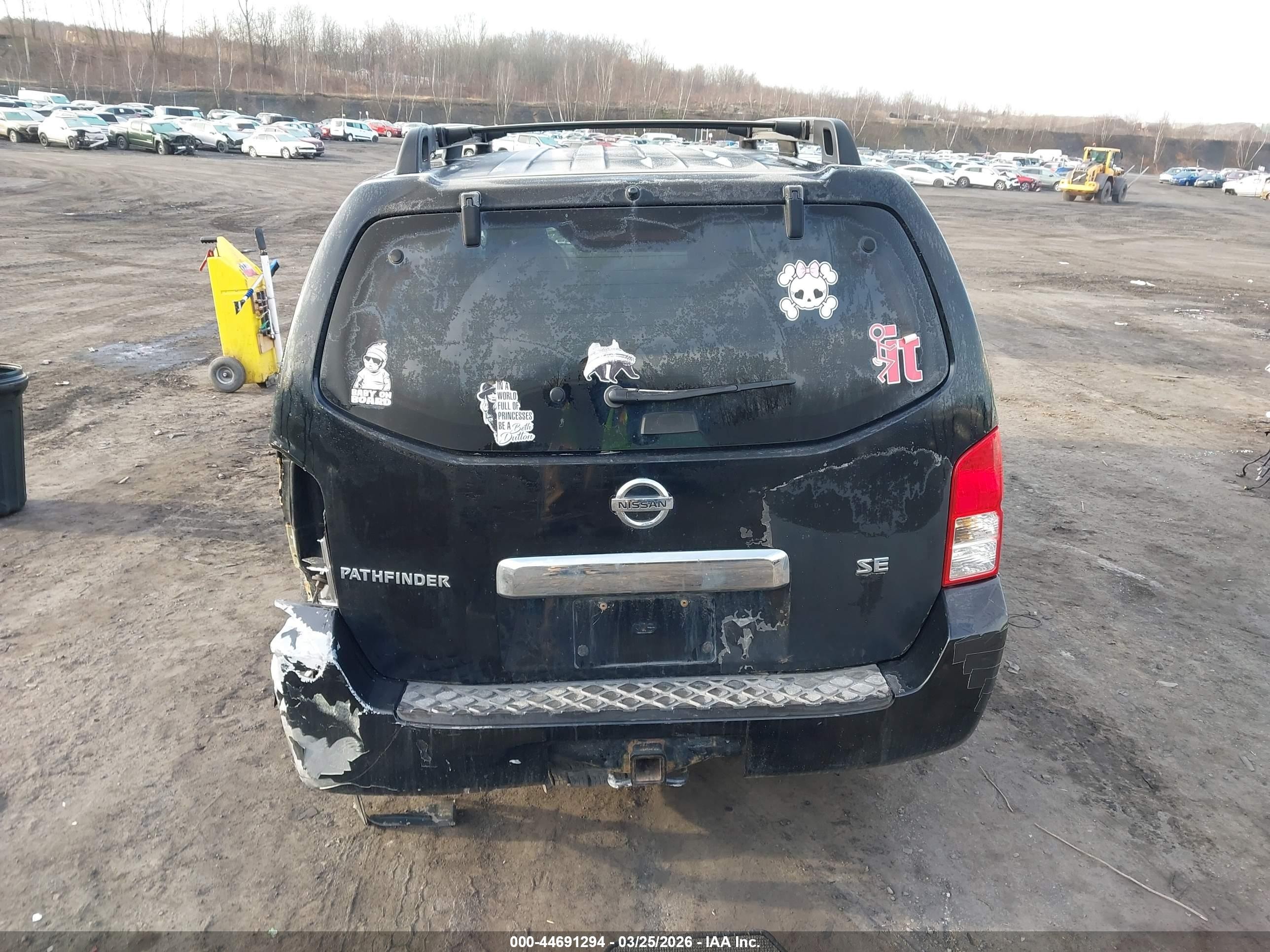 2006 Nissan Pathfinder Se Black vin: 5N1AR18W66C664749