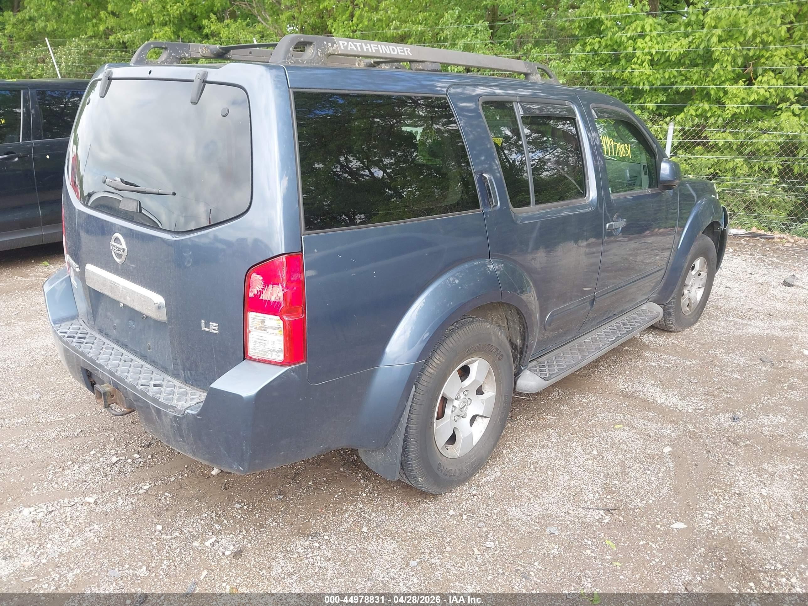 2006 Nissan Pathfinder Le Blue vin: 5N1AR18W66C673516