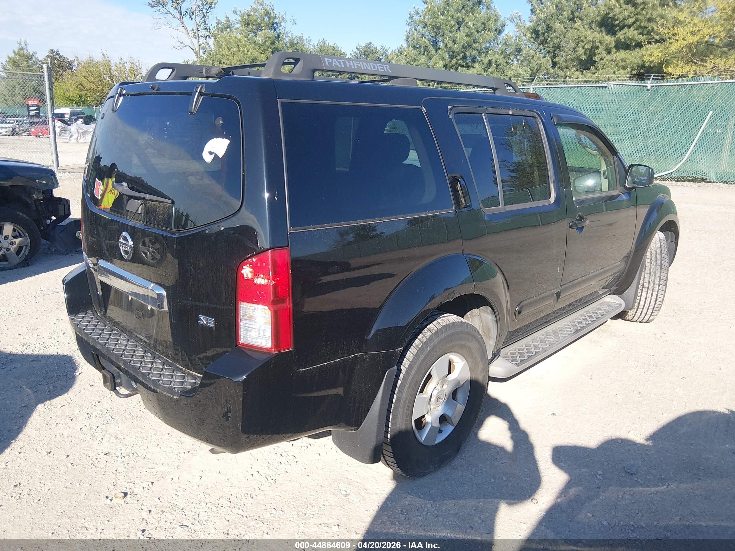 2006 Nissan Pathfinder Se Black vin: 5N1AR18W76C605130