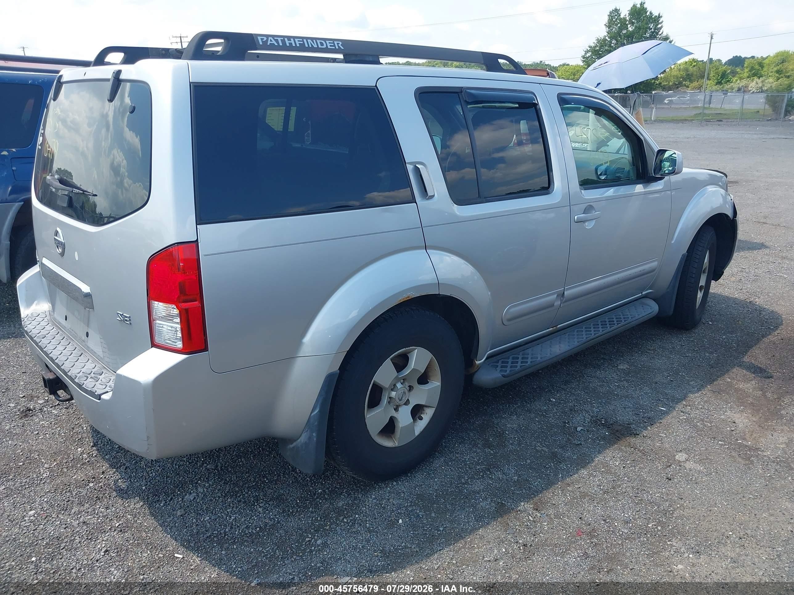 2006 Nissan Pathfinder Se Silver vin: 5N1AR18W76C643330