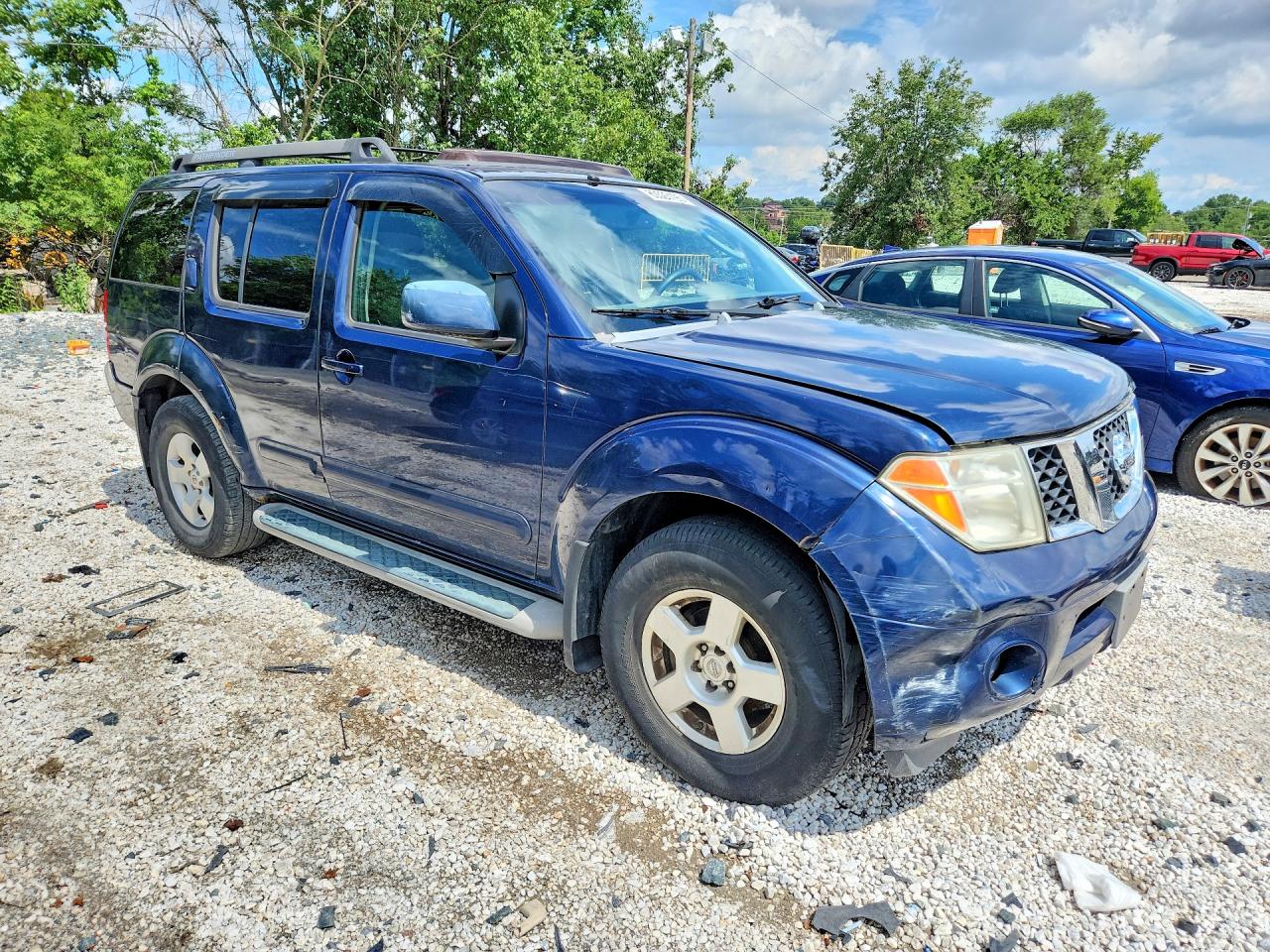2007 Nissan Pathfinder S Blue vin: 5N1AR18W77C619868