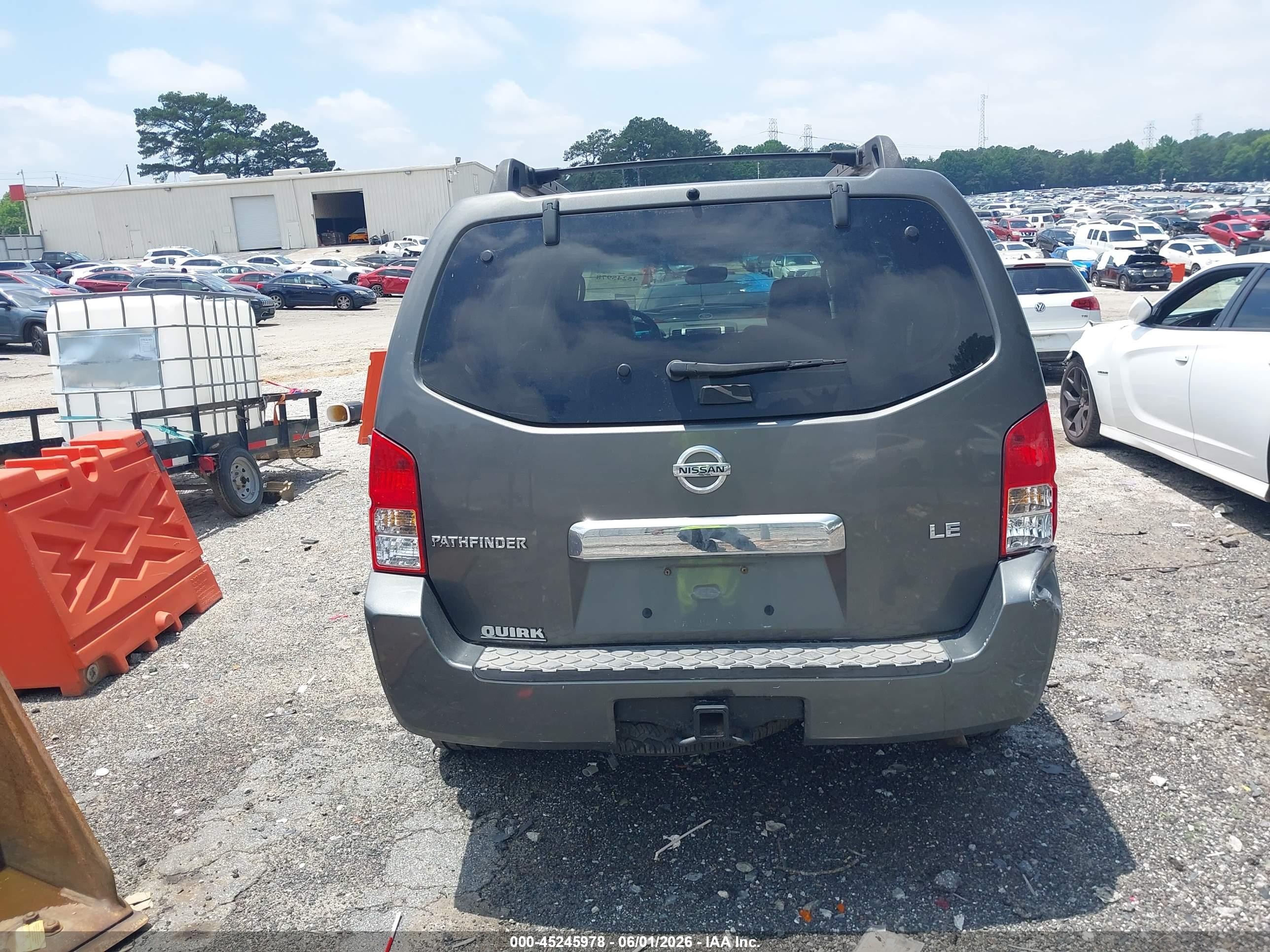 2007 Nissan Pathfinder Le Gray vin: 5N1AR18W77C640249