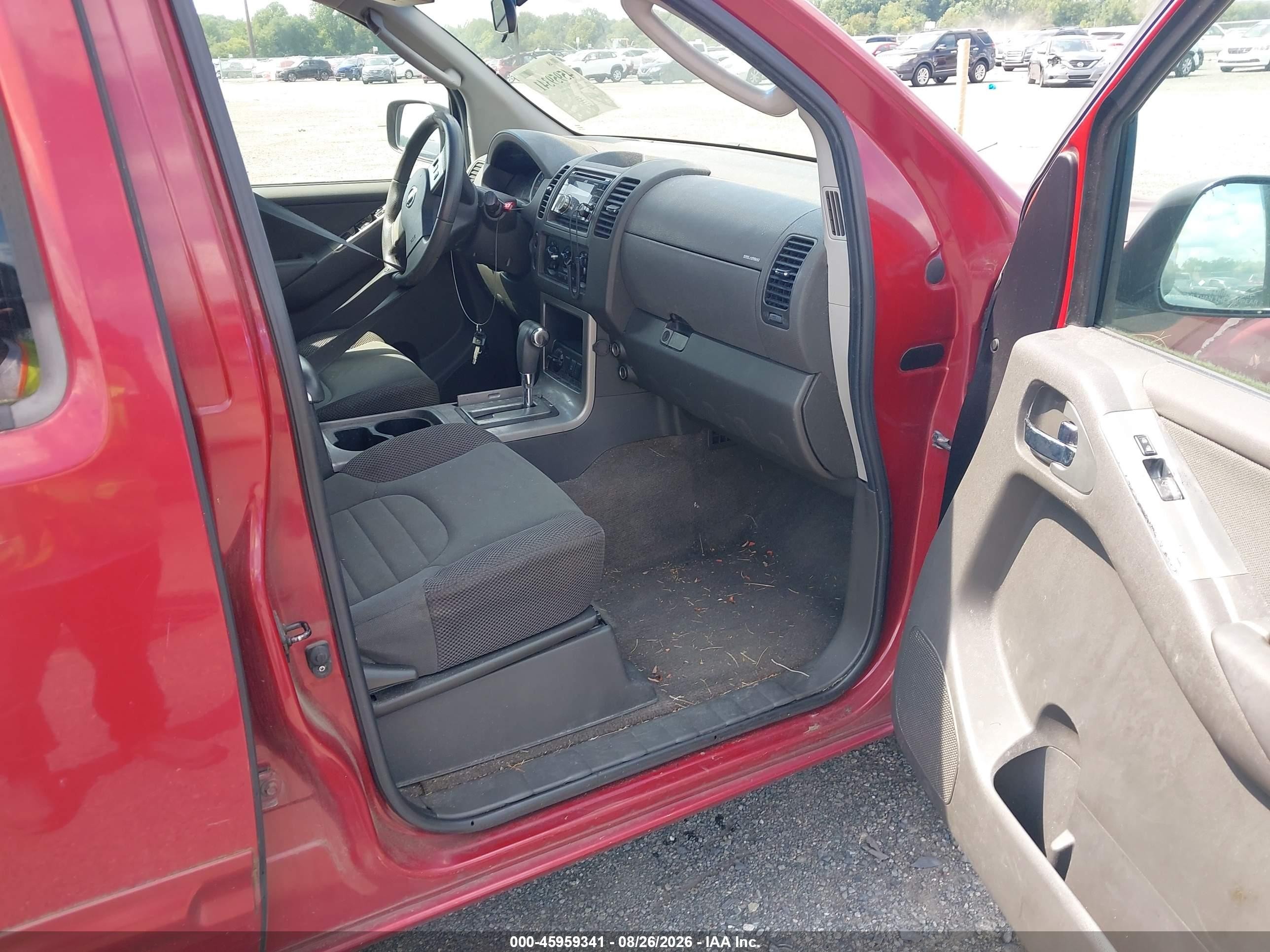 2007 Nissan Pathfinder S Red vin: 5N1AR18W77C647833