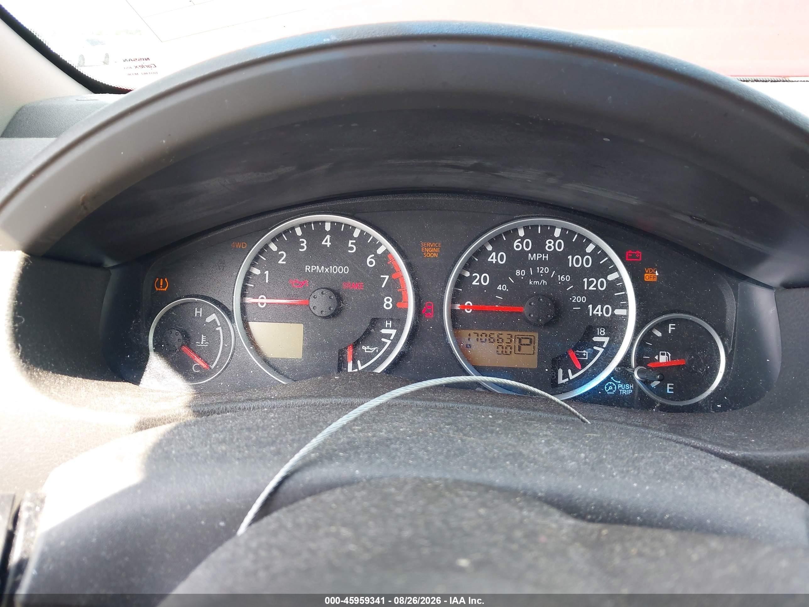 2007 Nissan Pathfinder S Red vin: 5N1AR18W77C647833