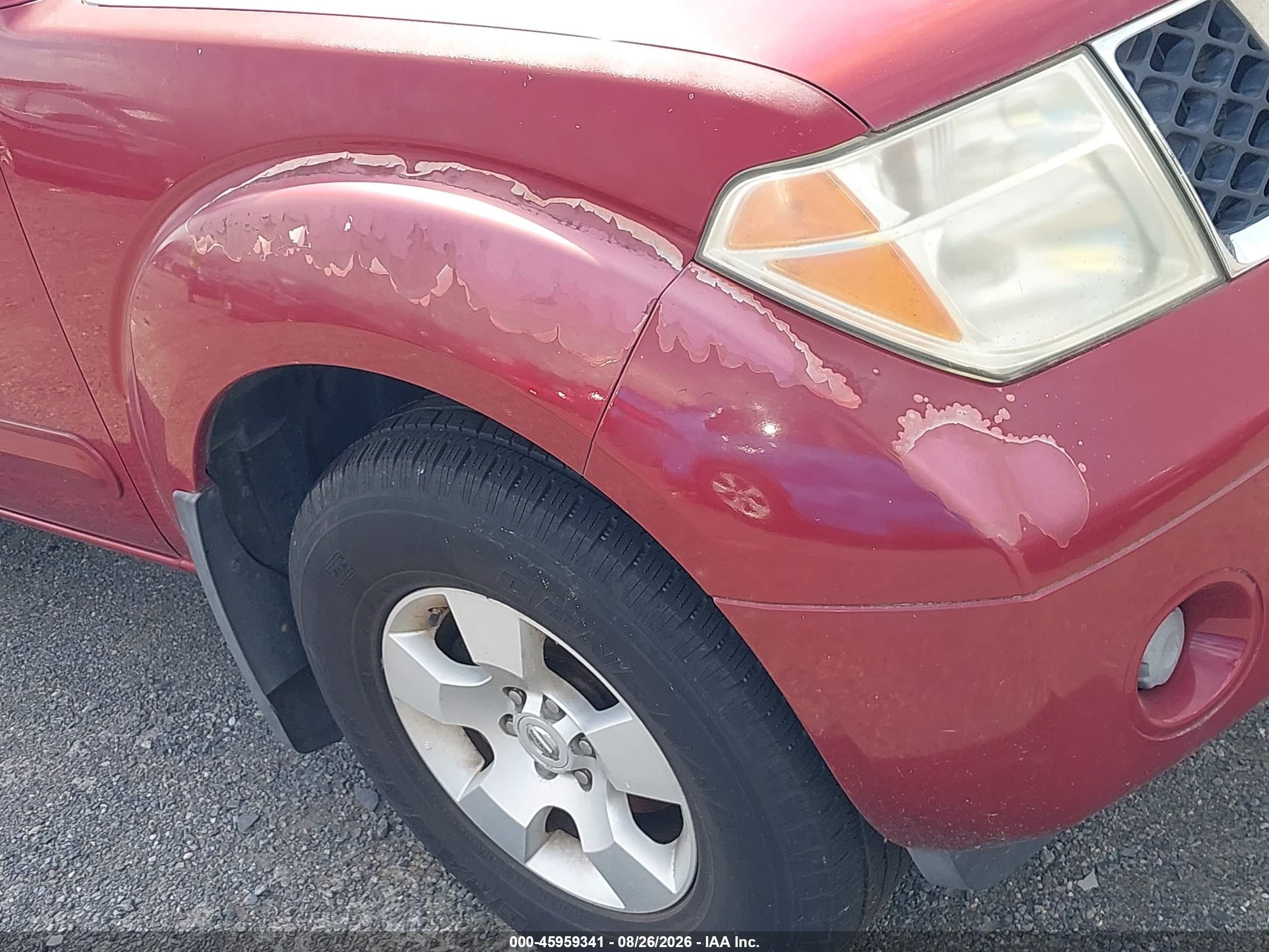 2007 Nissan Pathfinder S Red vin: 5N1AR18W77C647833