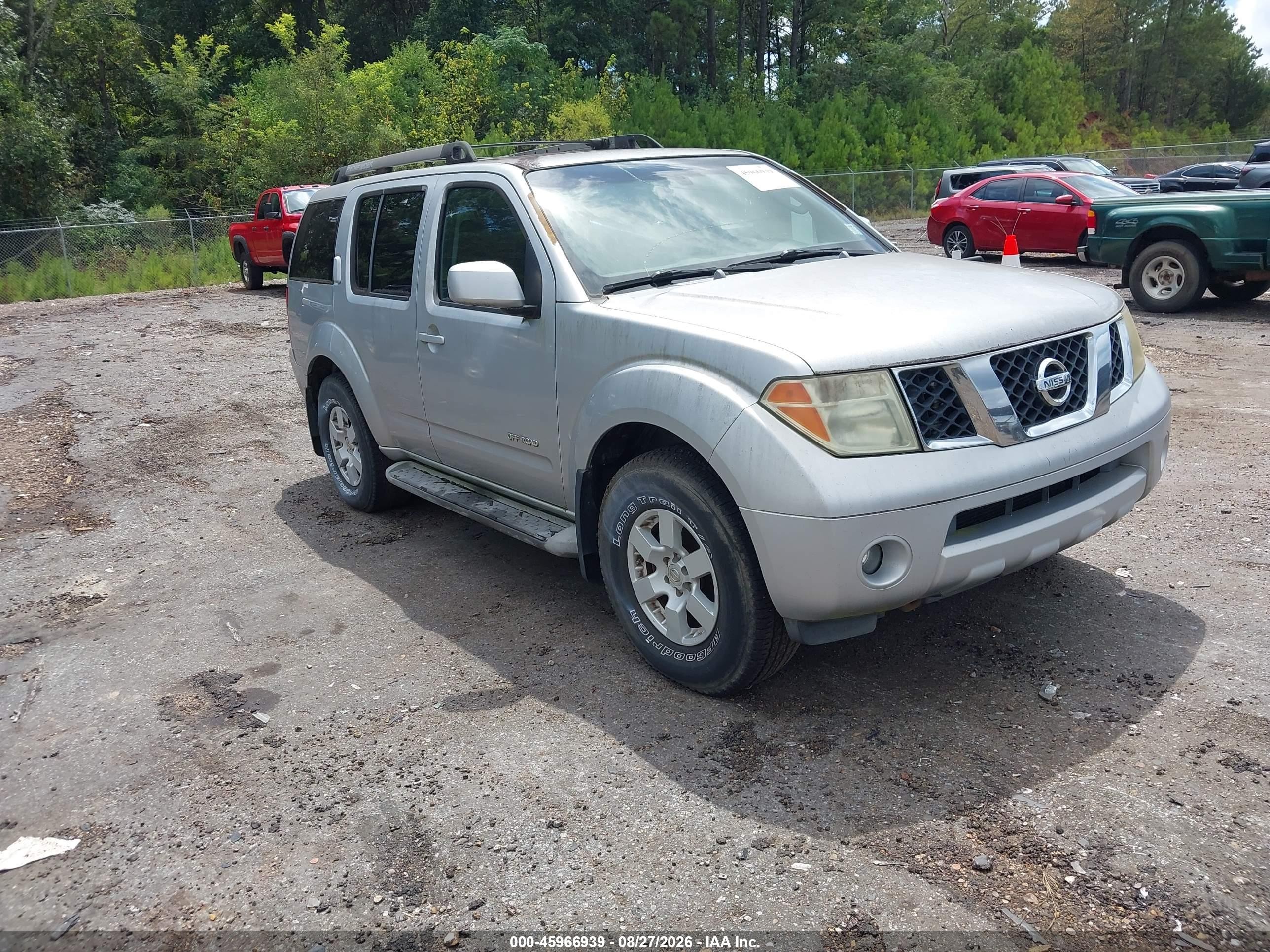 2005 Nissan Pathfinder Se Off-road Silver vin: 5N1AR18W85C742687