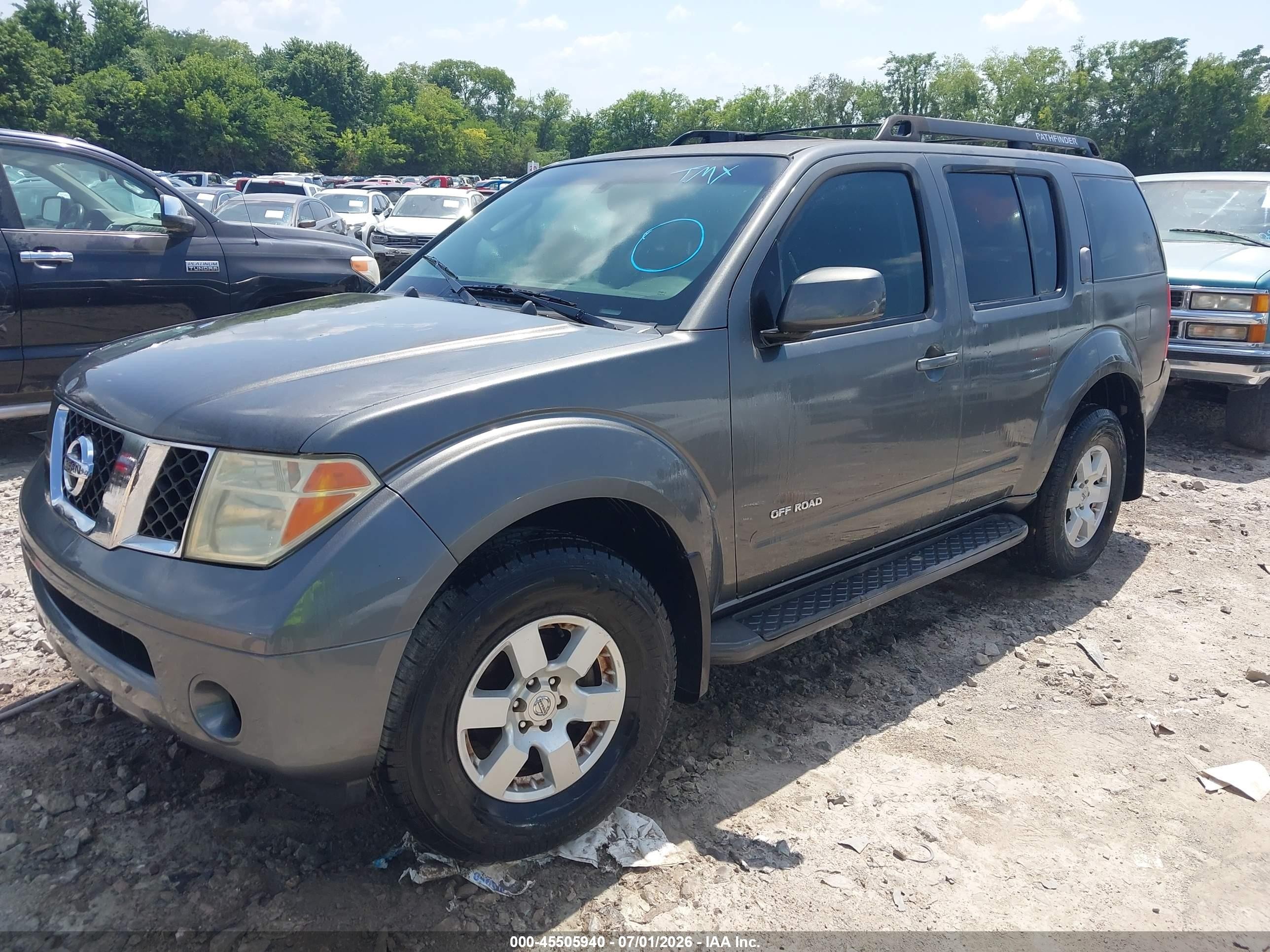 2006 Nissan Pathfinder Se Off-road Gray vin: 5N1AR18W86C668639