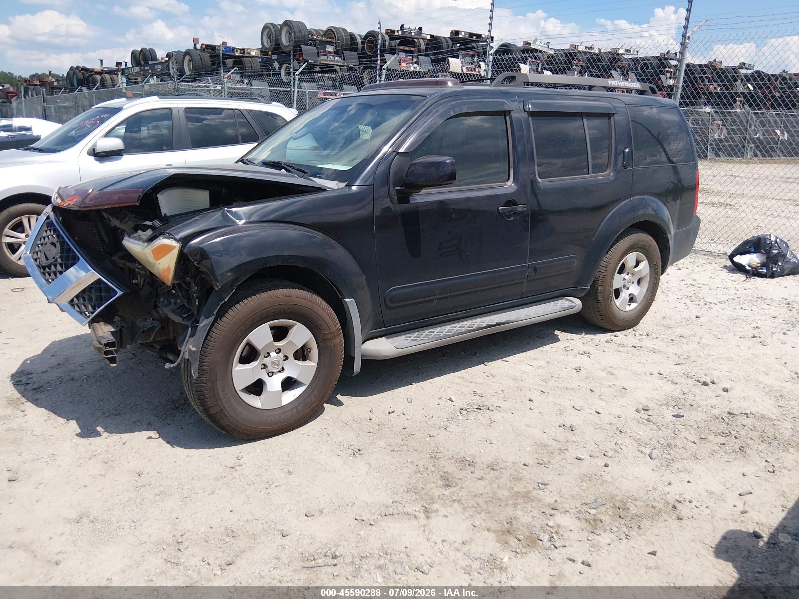 2007 Nissan Pathfinder Se Black vin: 5N1AR18W87C615313