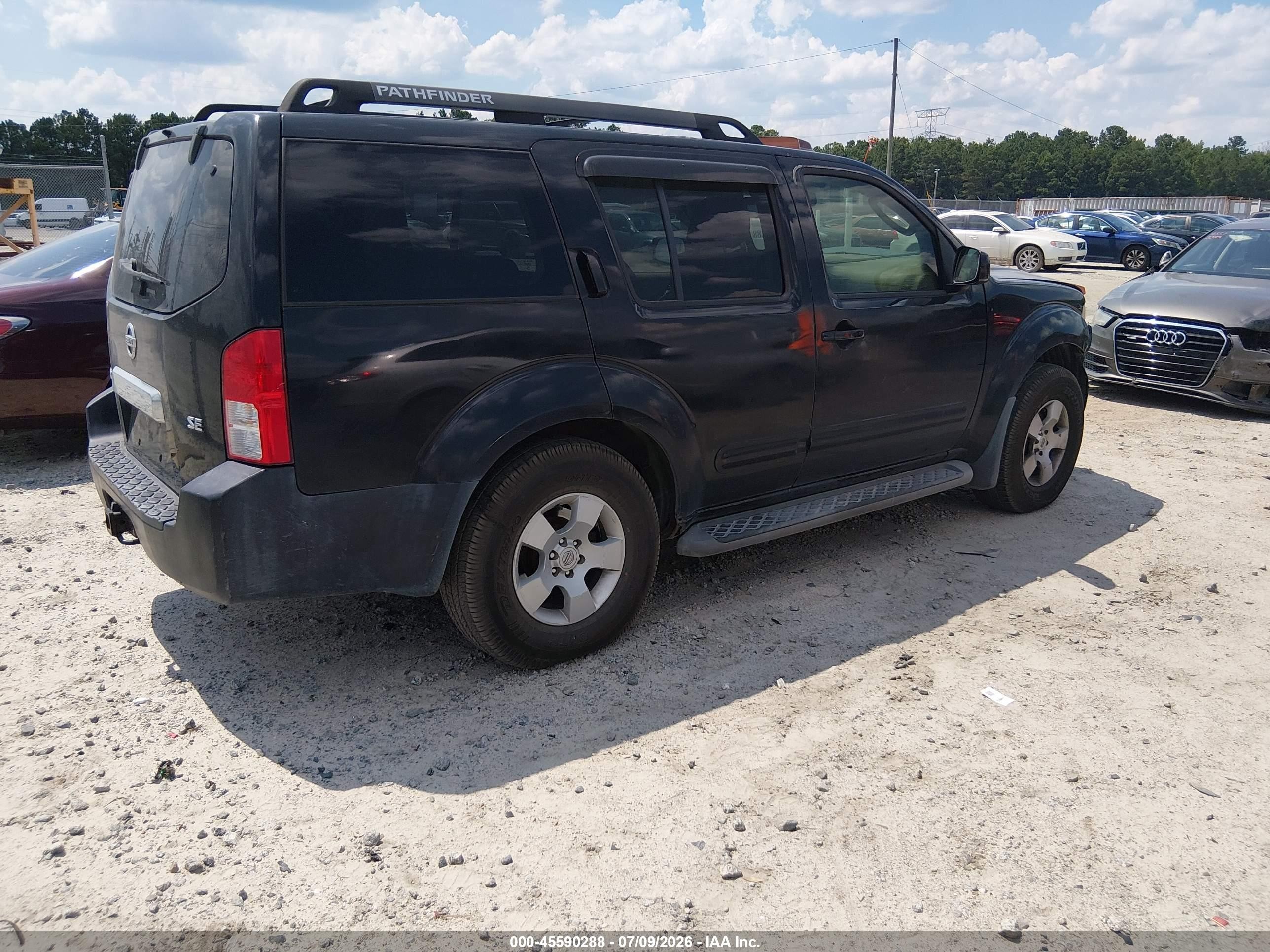 2007 Nissan Pathfinder Se Black vin: 5N1AR18W87C615313
