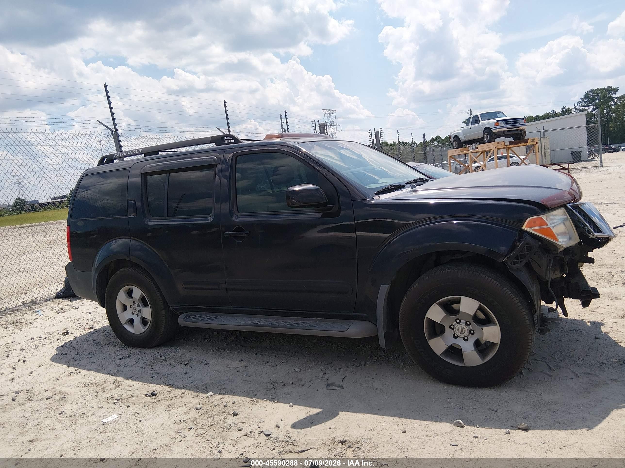 2007 Nissan Pathfinder Se Black vin: 5N1AR18W87C615313