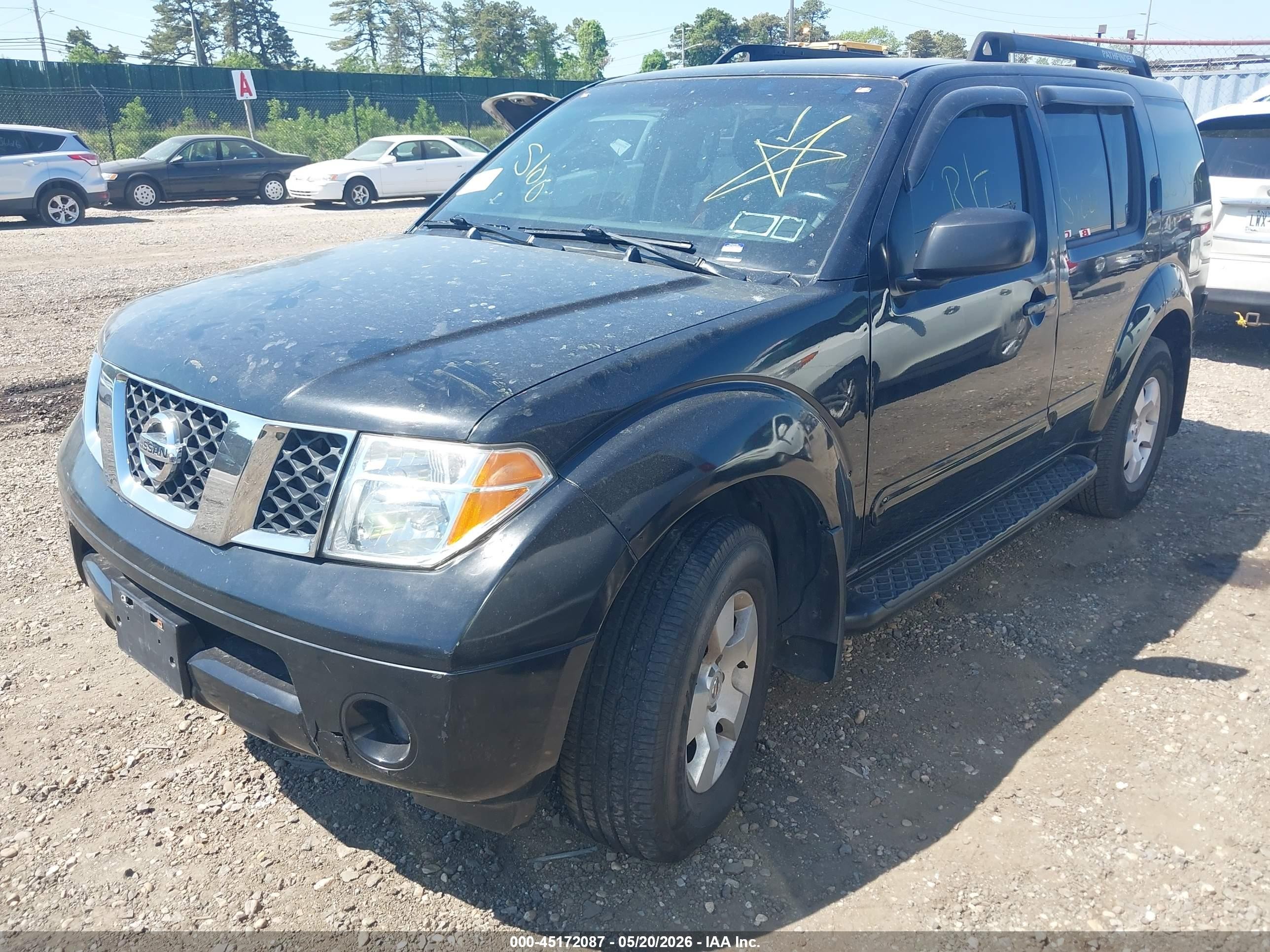 2007 Nissan Pathfinder S Black vin: 5N1AR18W87C633181