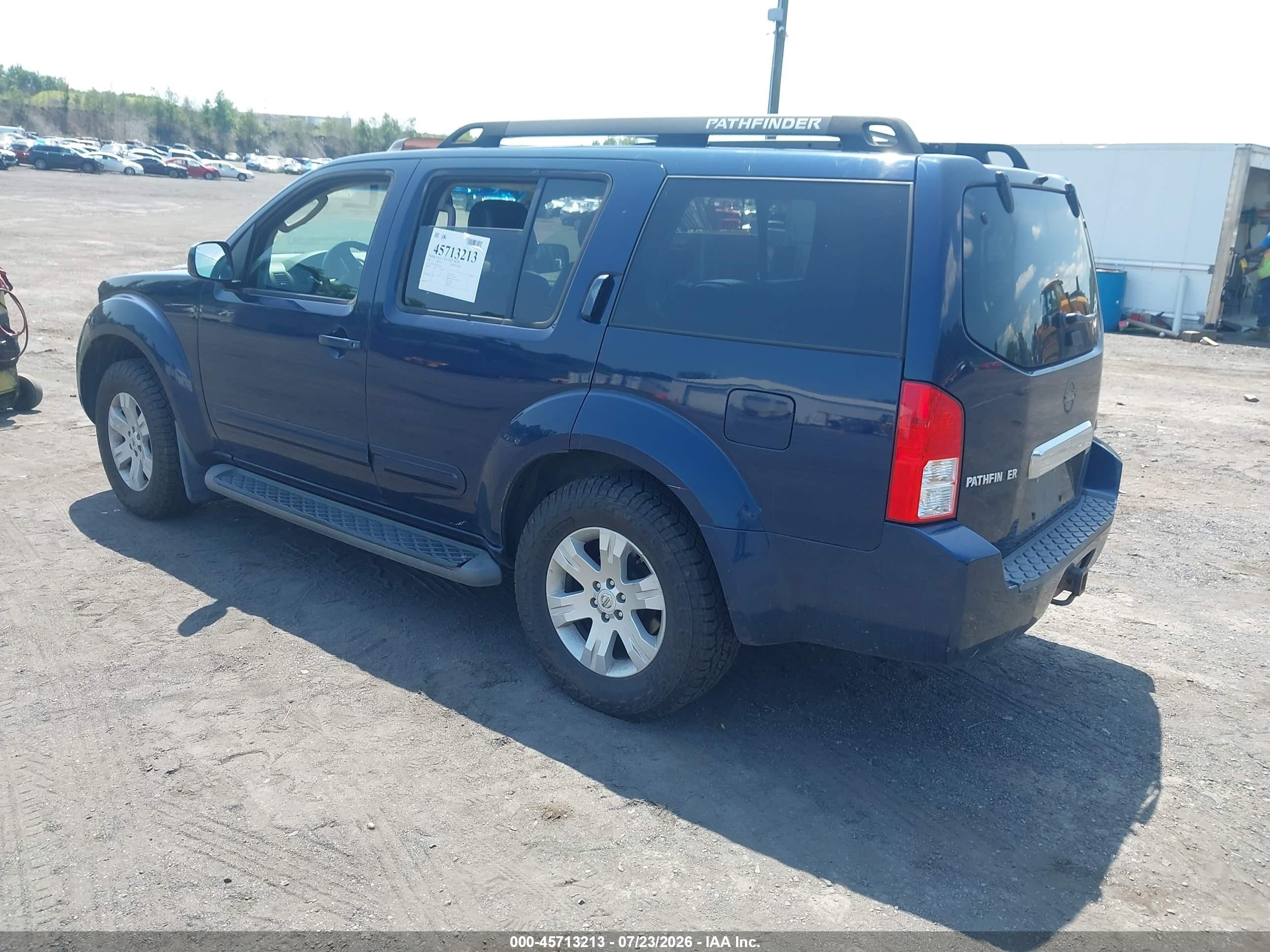 2007 Nissan Pathfinder Le Blue vin: 5N1AR18W87C635612