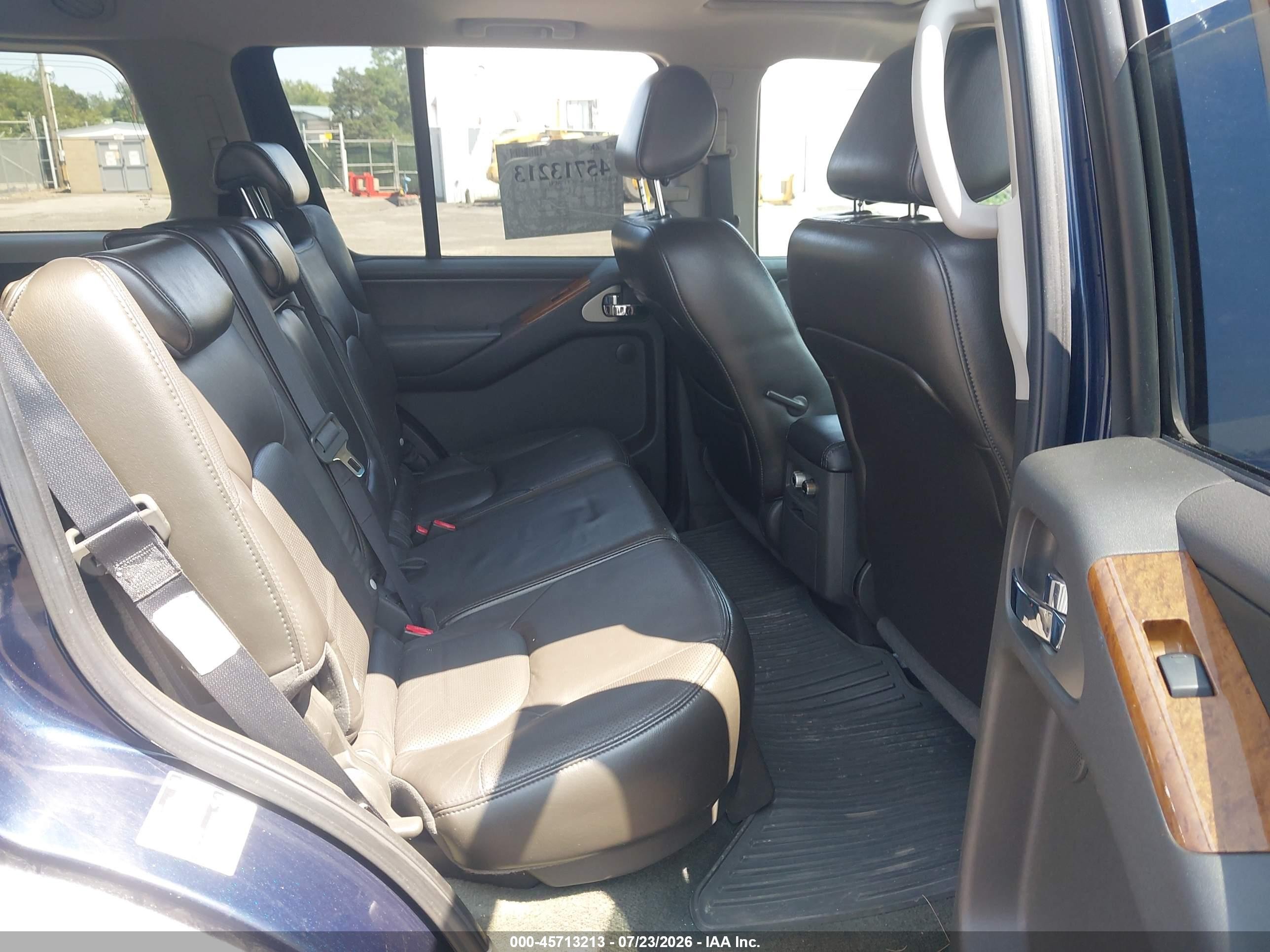 2007 Nissan Pathfinder Le Blue vin: 5N1AR18W87C635612