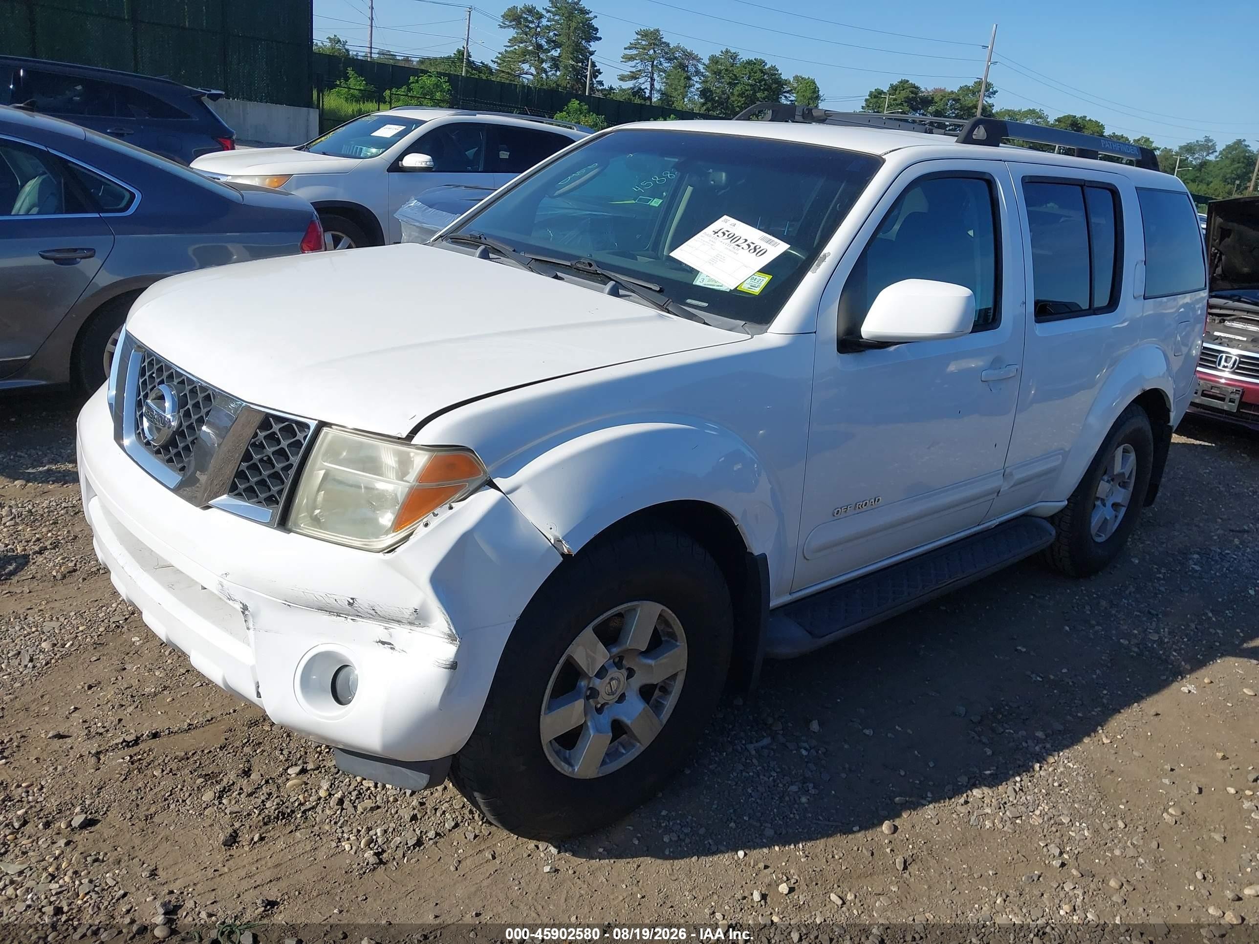 2005 Nissan Pathfinder Se Off-road White vin: 5N1AR18W95C718687