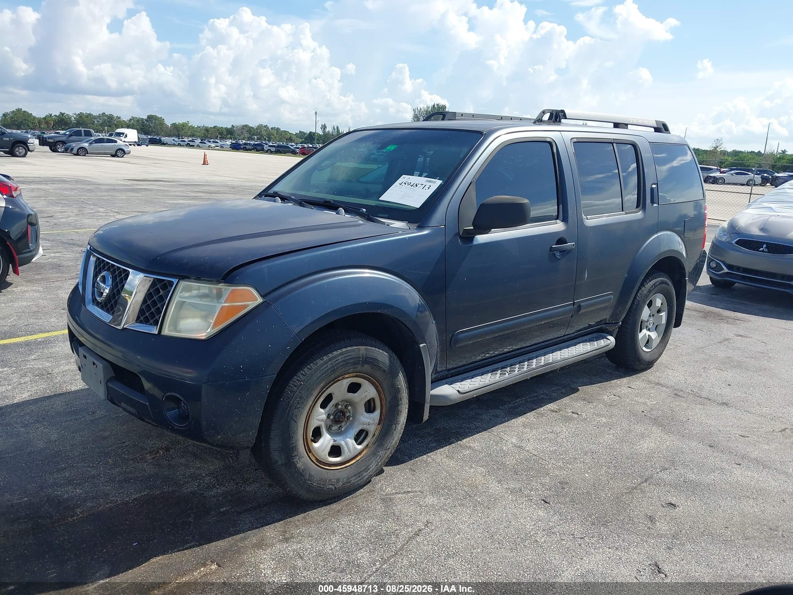 2005 Nissan Pathfinder Xe Blue vin: 5N1AR18W95C782051