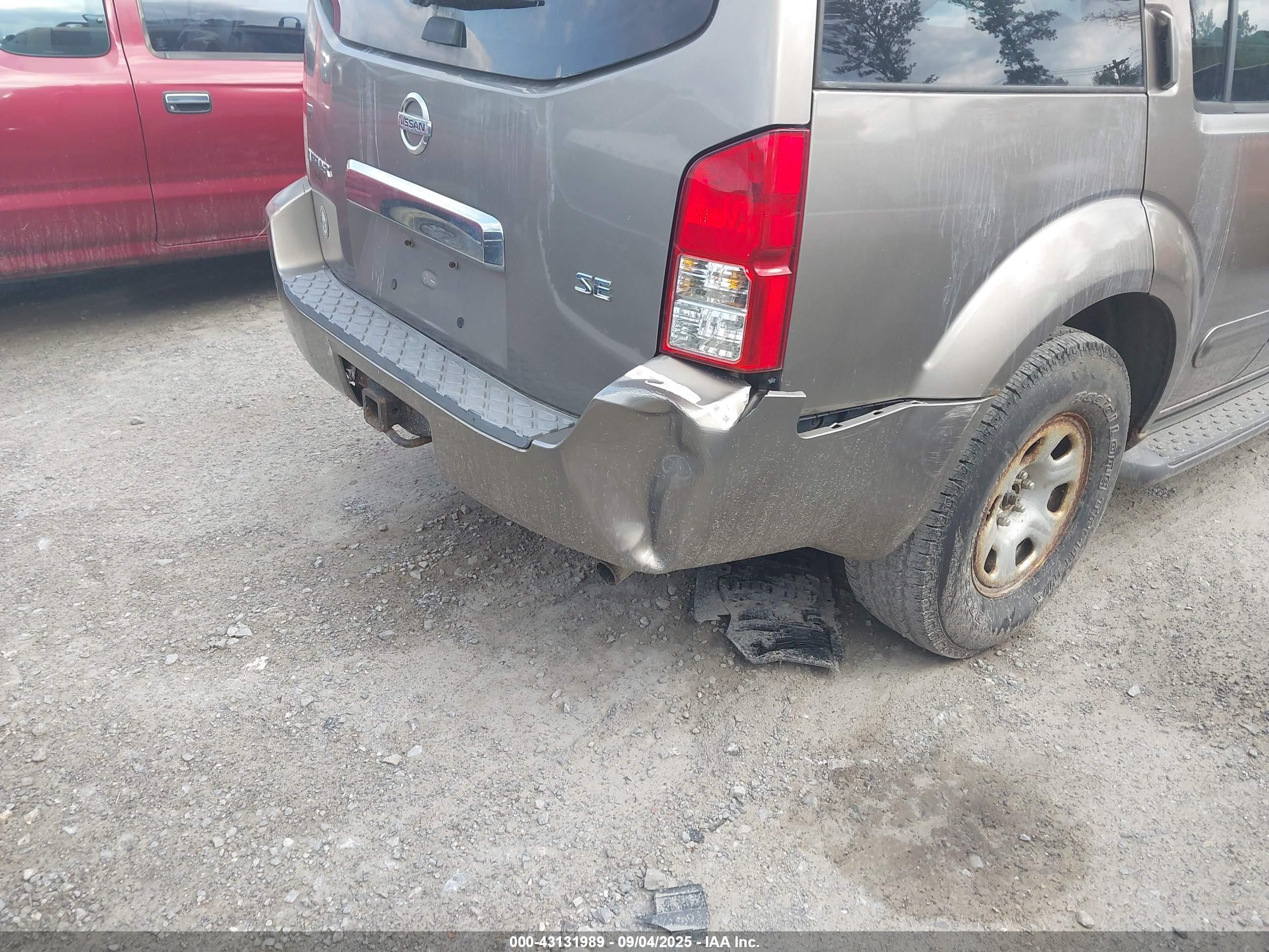 2006 Nissan Pathfinder Se Gray vin: 5N1AR18W96C625833