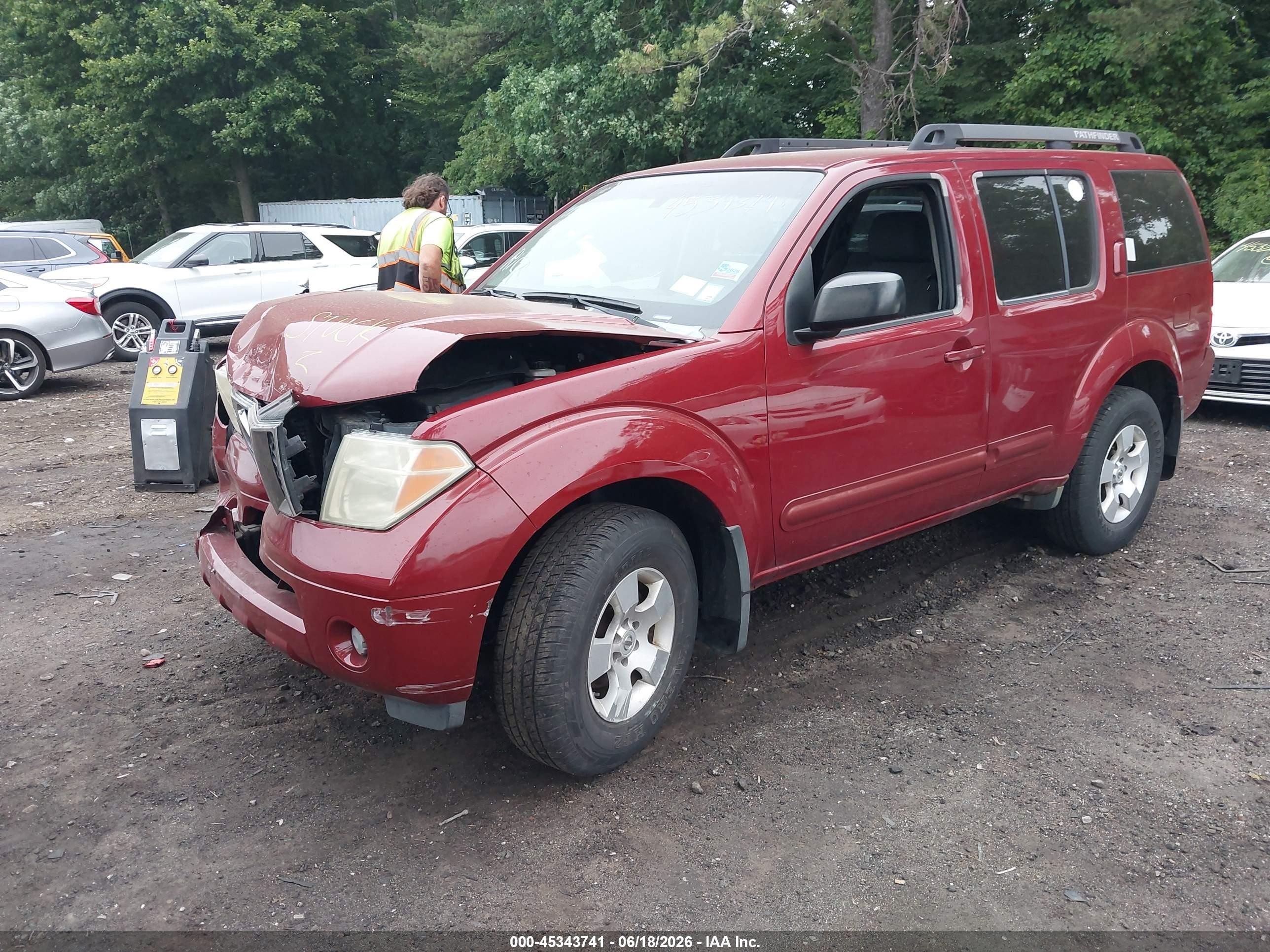 2006 Nissan Pathfinder S Maroon vin: 5N1AR18W96C652644