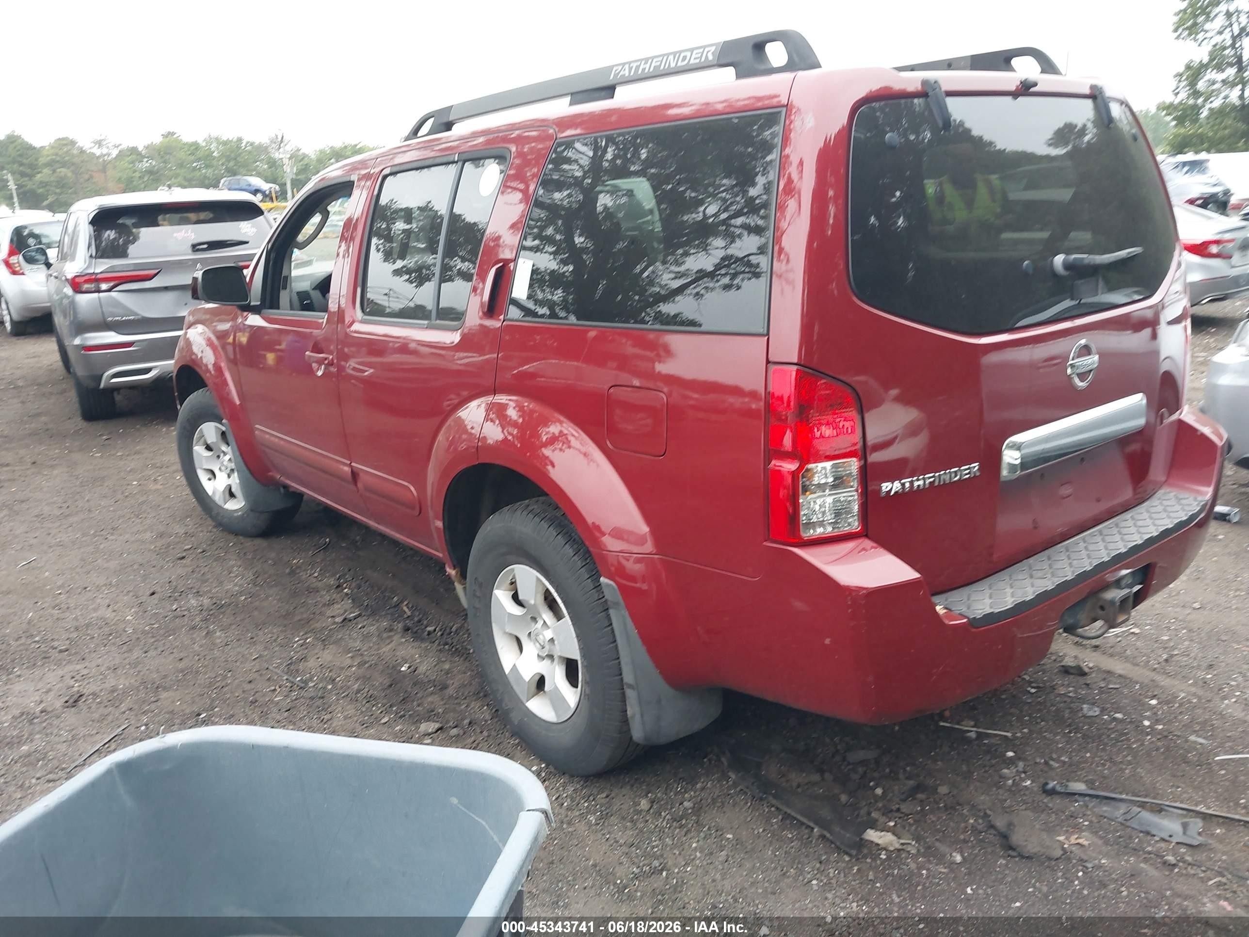 2006 Nissan Pathfinder S Maroon vin: 5N1AR18W96C652644