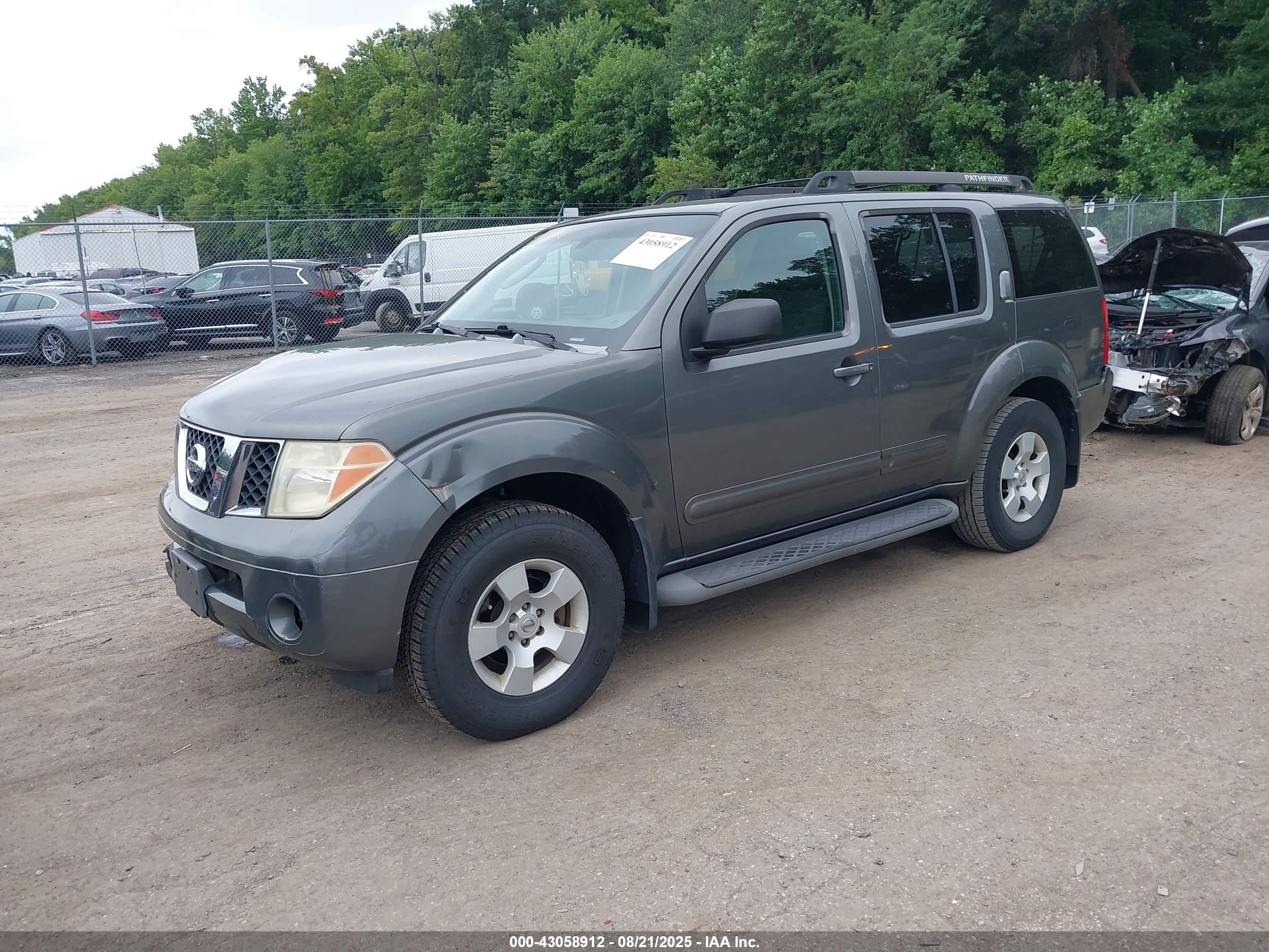2006 Nissan Pathfinder Se Gray vin: 5N1AR18W96C667645