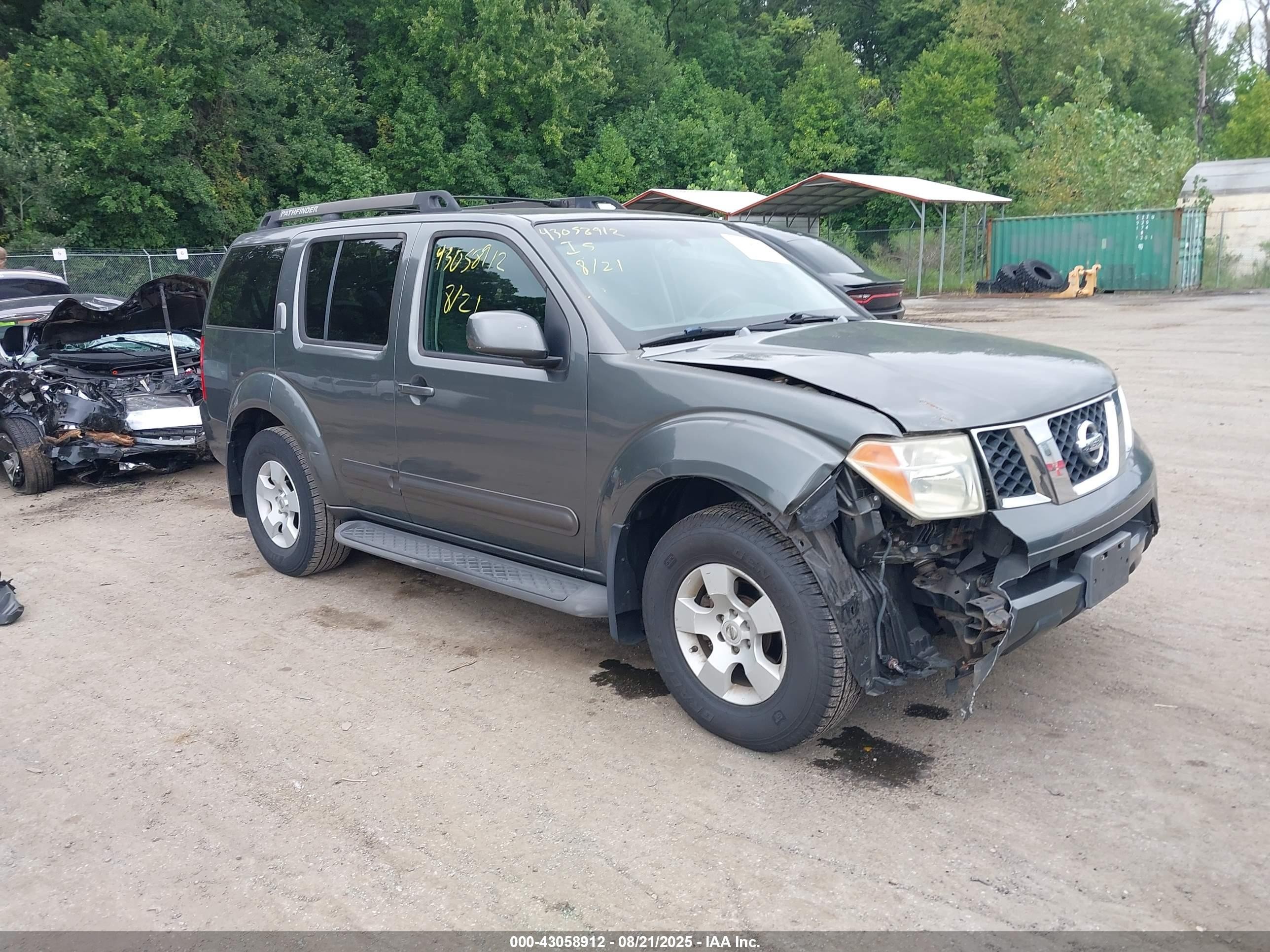 2006 Nissan Pathfinder Se Gray vin: 5N1AR18W96C667645