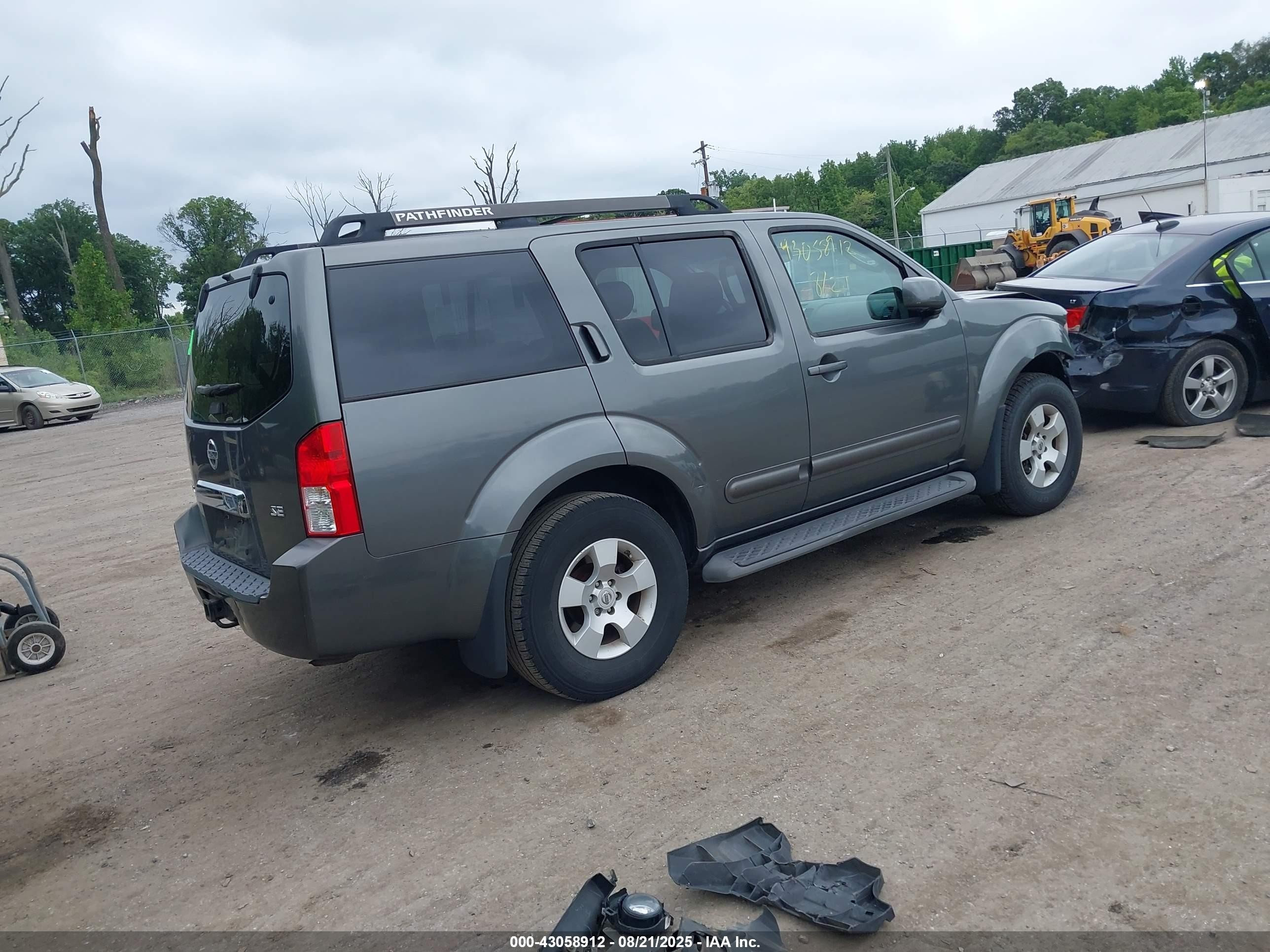 2006 Nissan Pathfinder Se Gray vin: 5N1AR18W96C667645