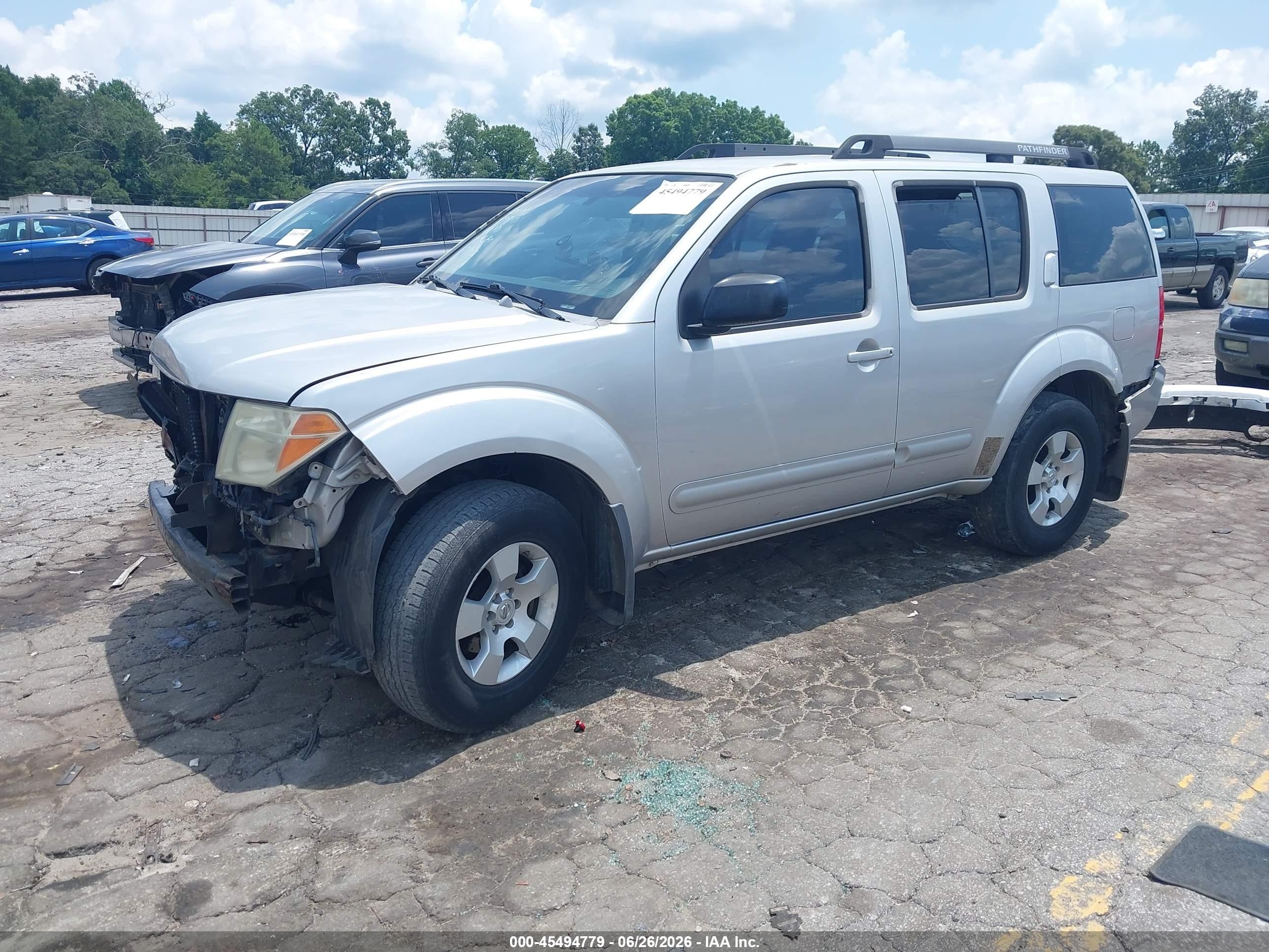 2006 Nissan Pathfinder S Silver vin: 5N1AR18W96C670755