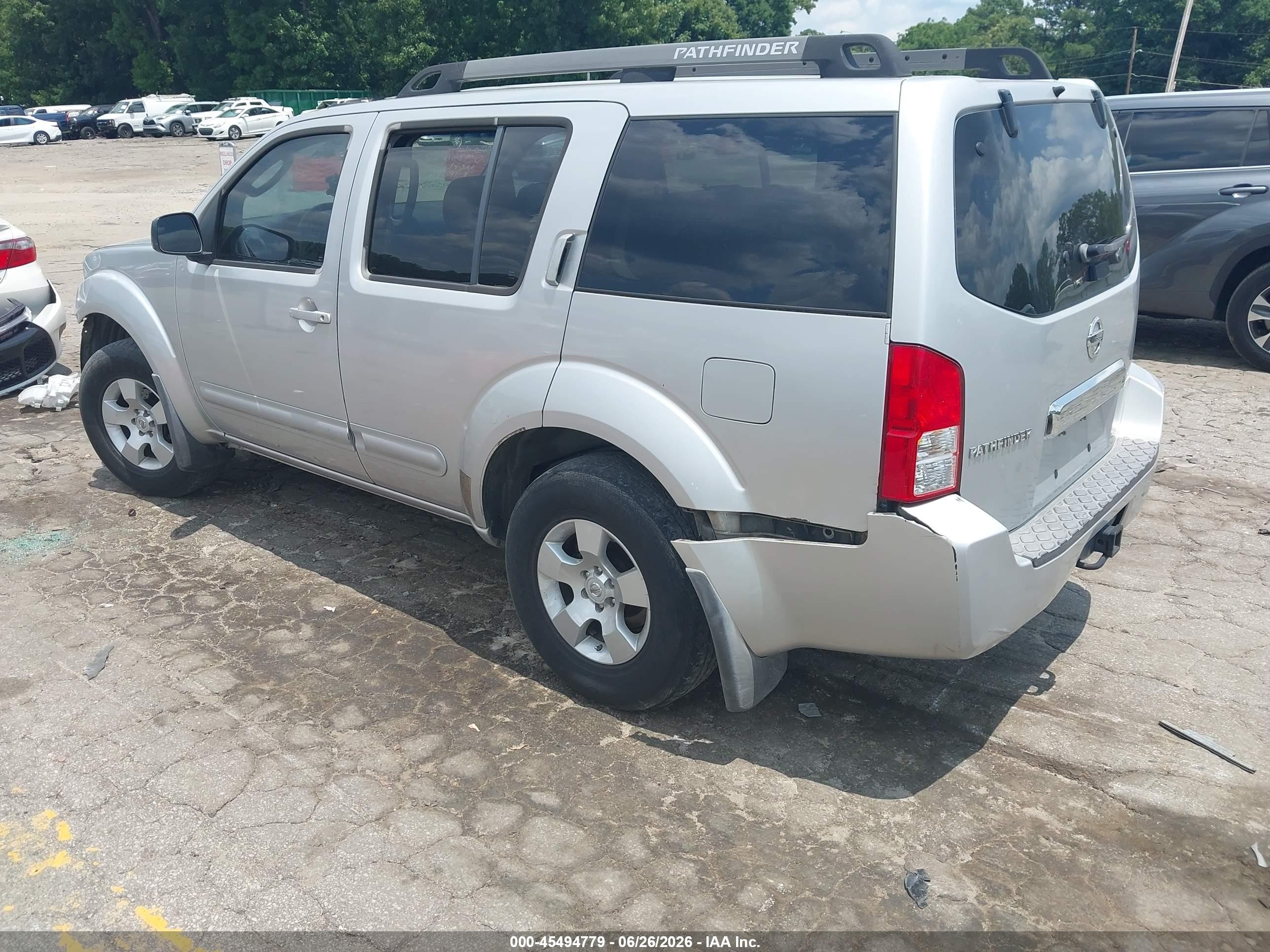2006 Nissan Pathfinder S Silver vin: 5N1AR18W96C670755