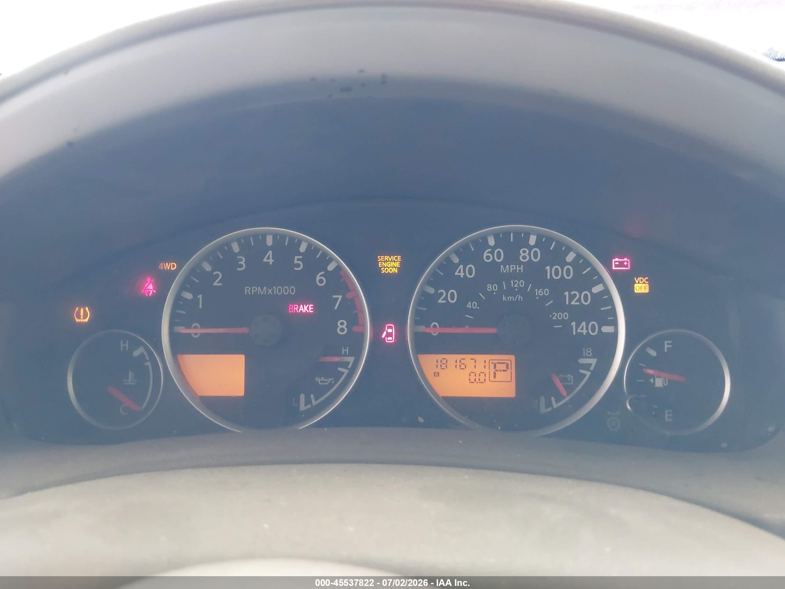 2005 Nissan Pathfinder Le Maroon vin: 5N1AR18WX5C732646