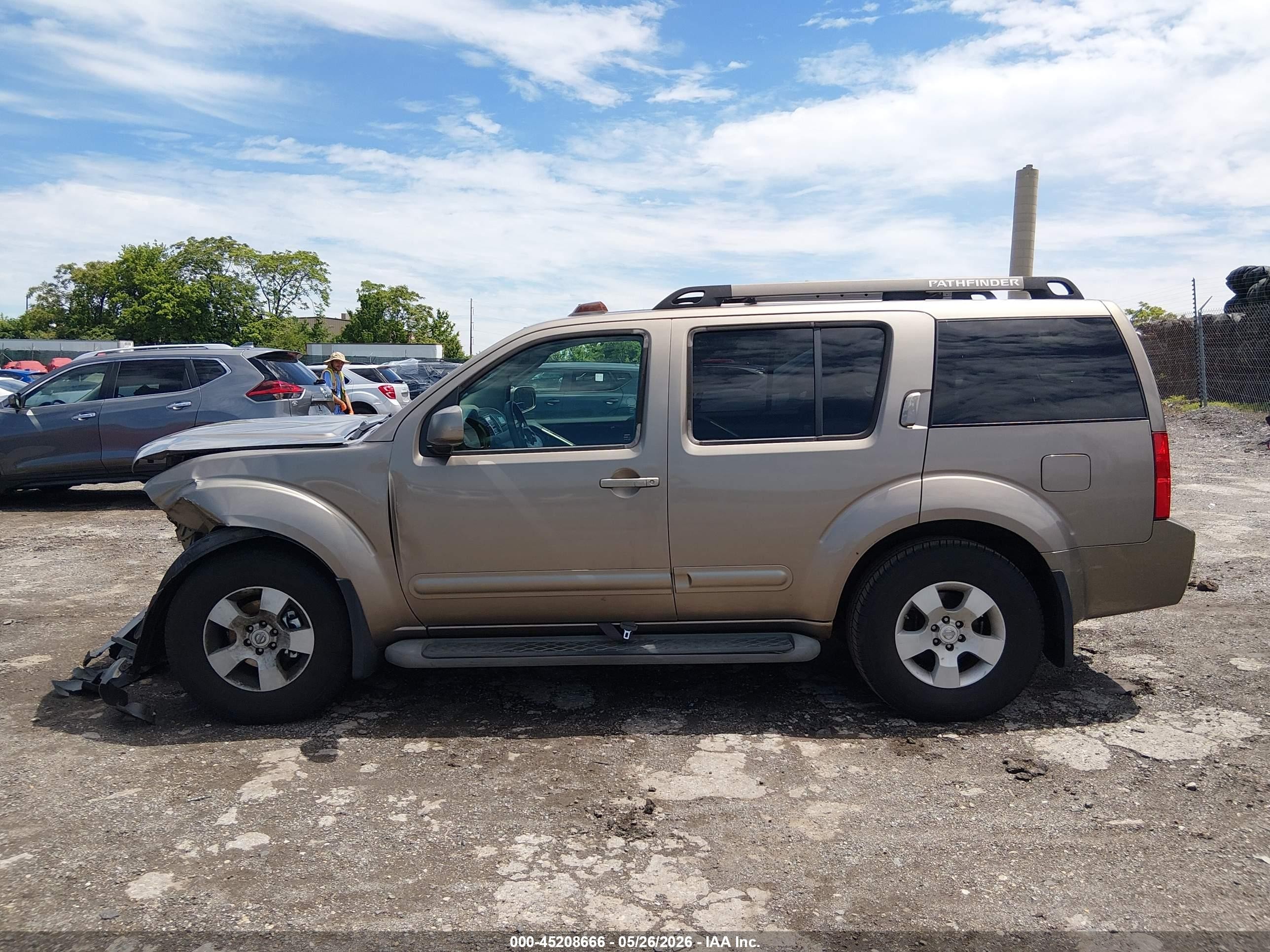 2005 Nissan Pathfinder Se Beige vin: 5N1AR18WX5C766375