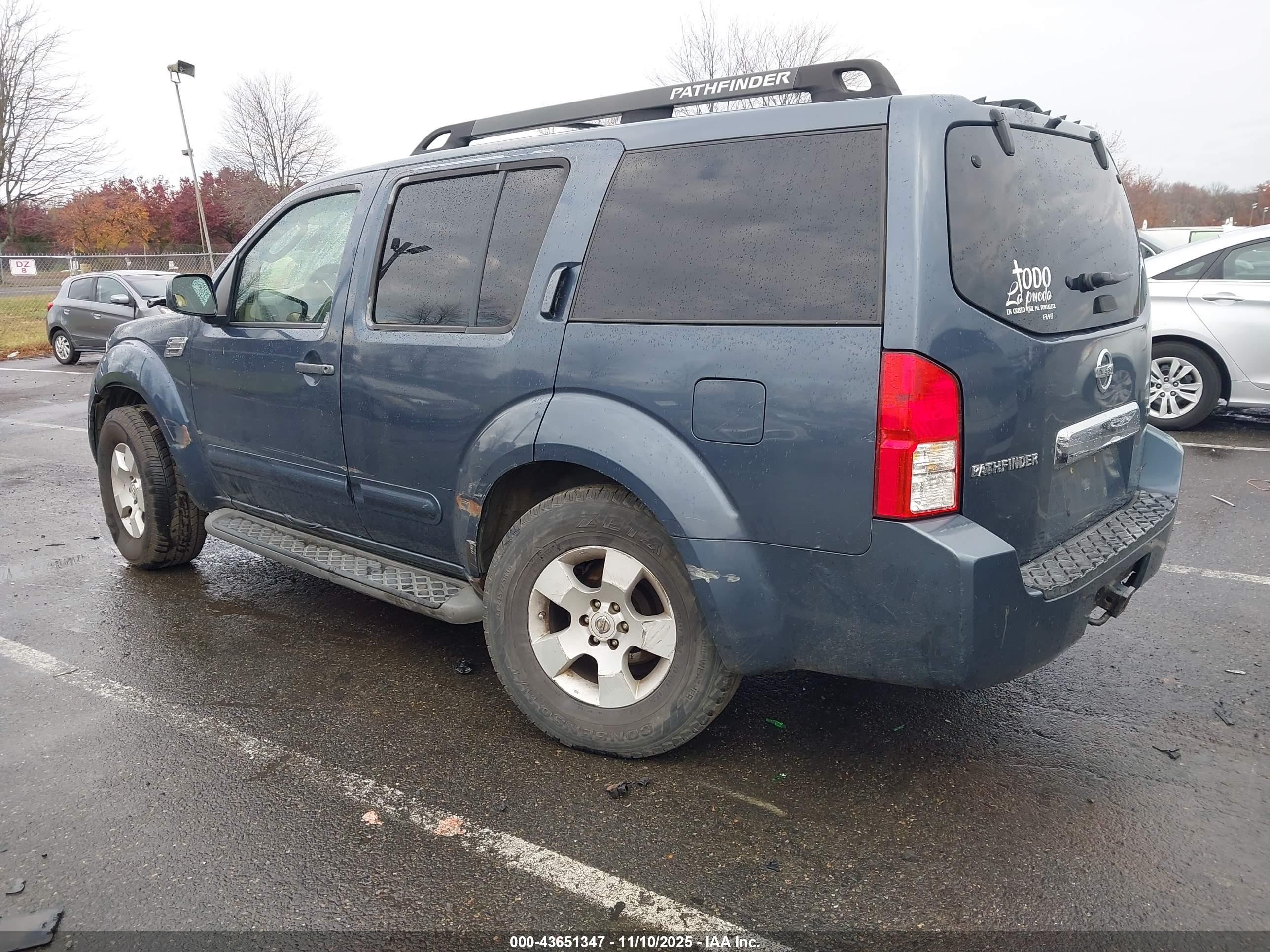 2006 Nissan Pathfinder Se Blue vin: 5N1AR18WX6C626604