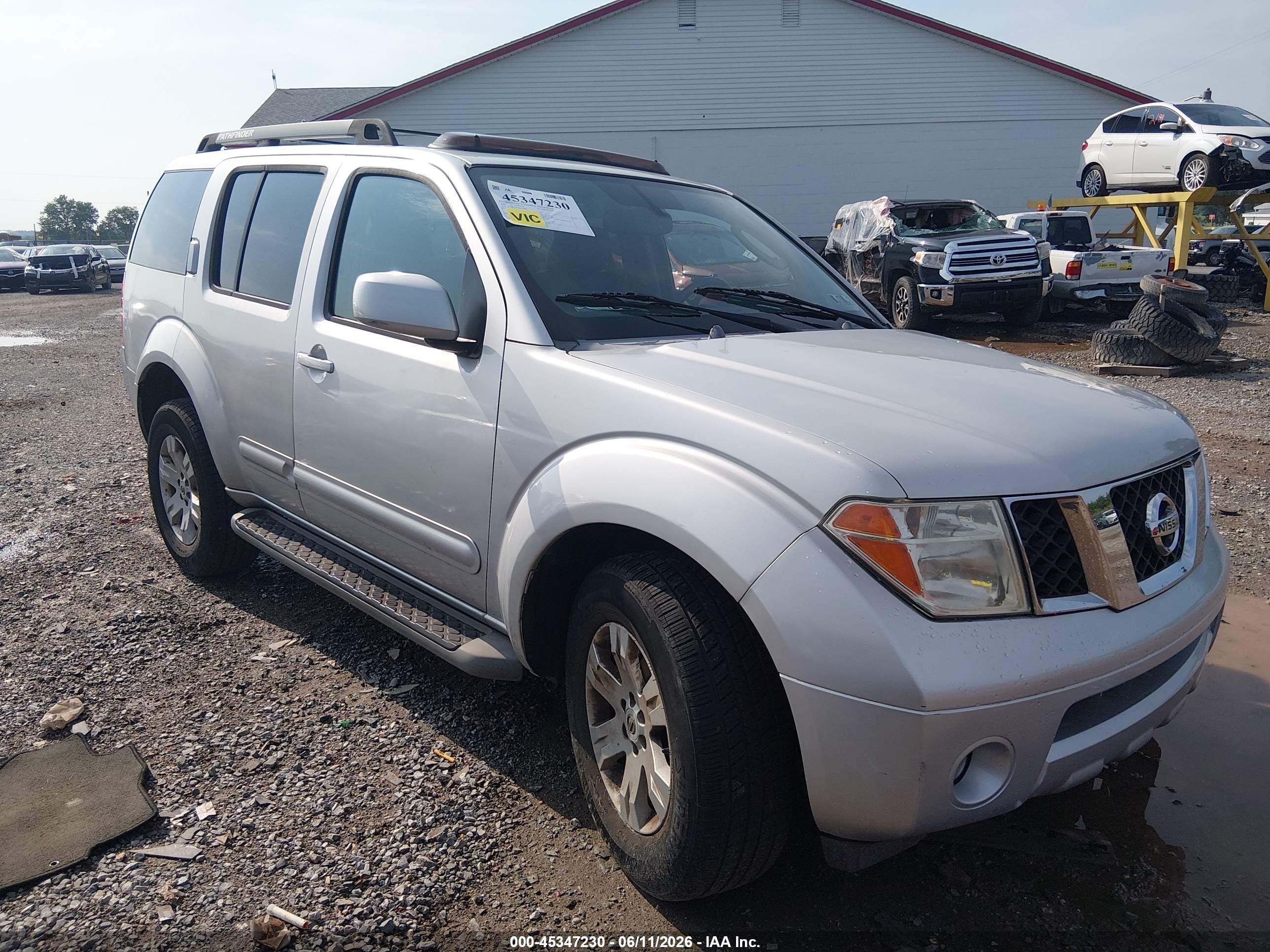 2006 Nissan Pathfinder Le Silver vin: 5N1AR18WX6C670098