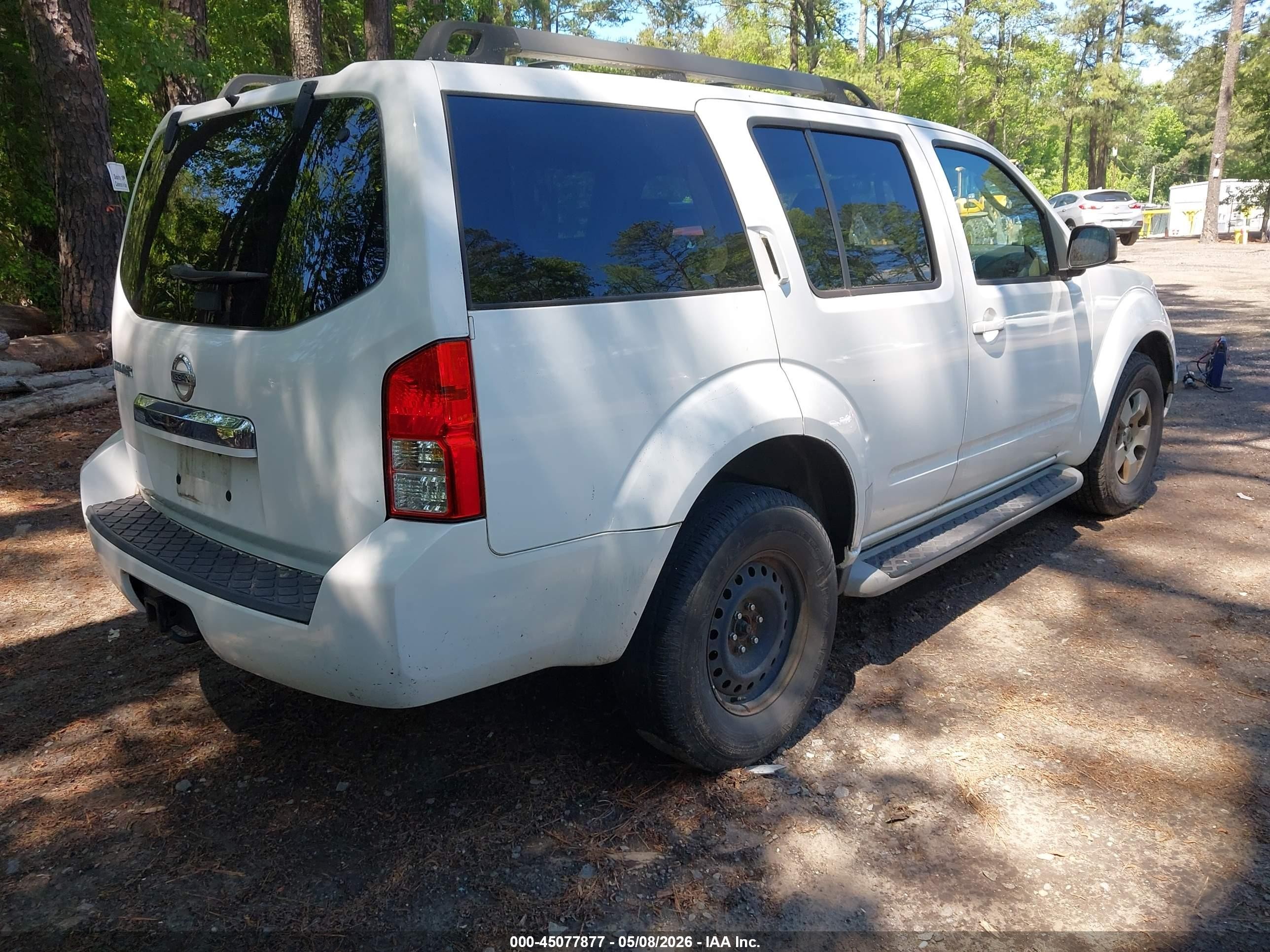 2011 Nissan Pathfinder S White vin: 5N1AR1NB0BC609192
