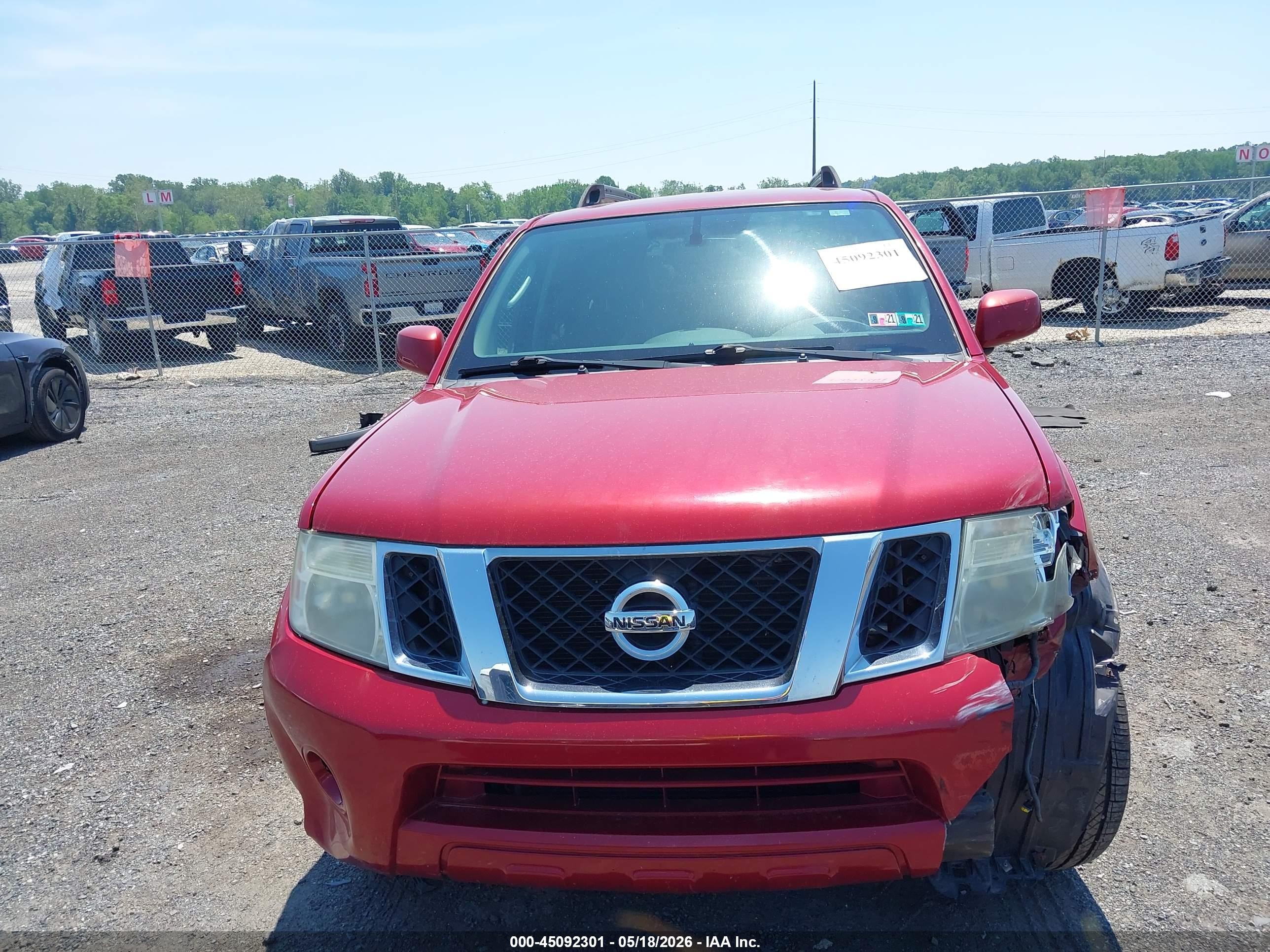 2011 Nissan Pathfinder Sv Red vin: 5N1AR1NB0BC612741