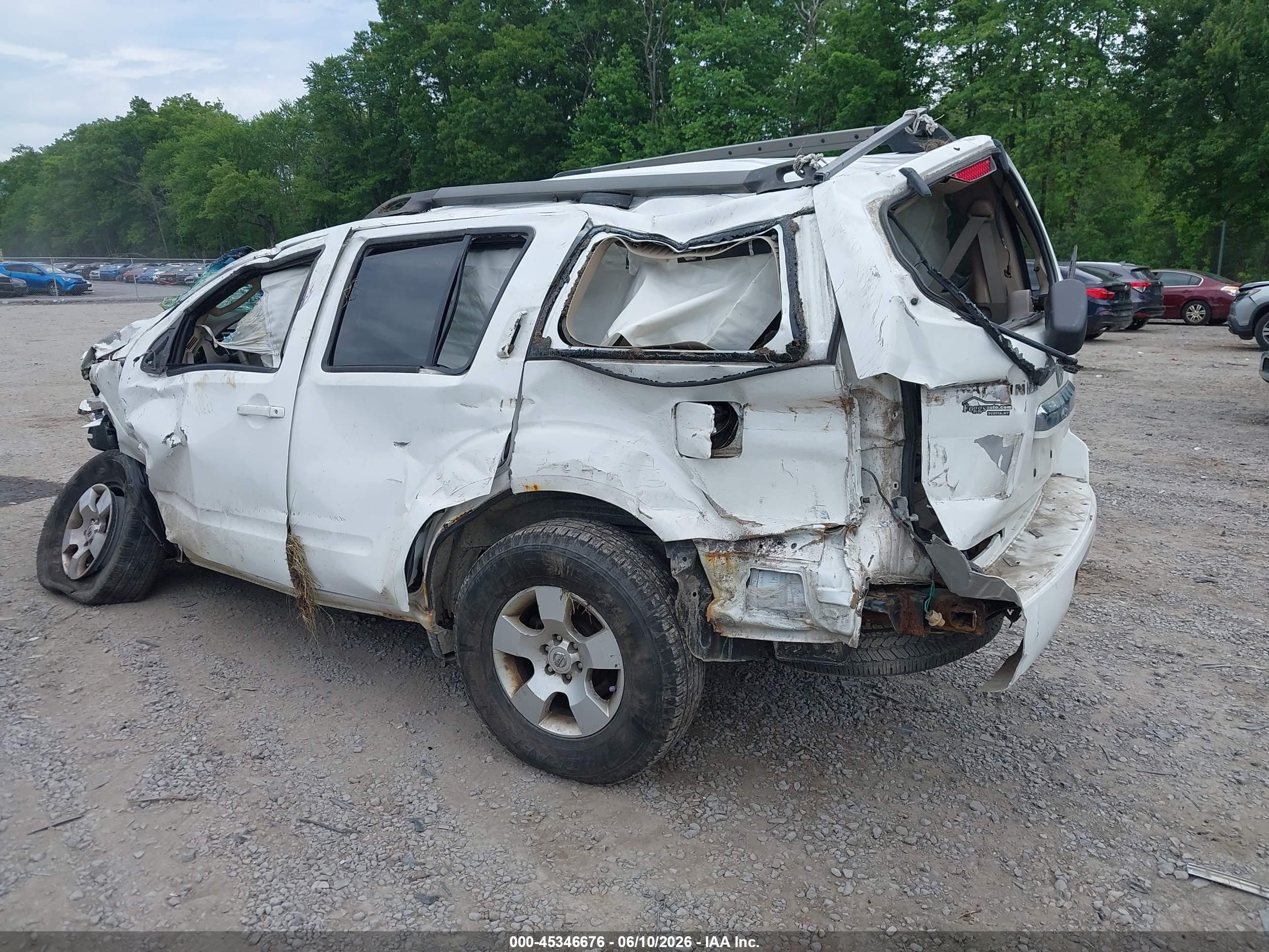 2012 Nissan Pathfinder S White vin: 5N1AR1NB1CC600244