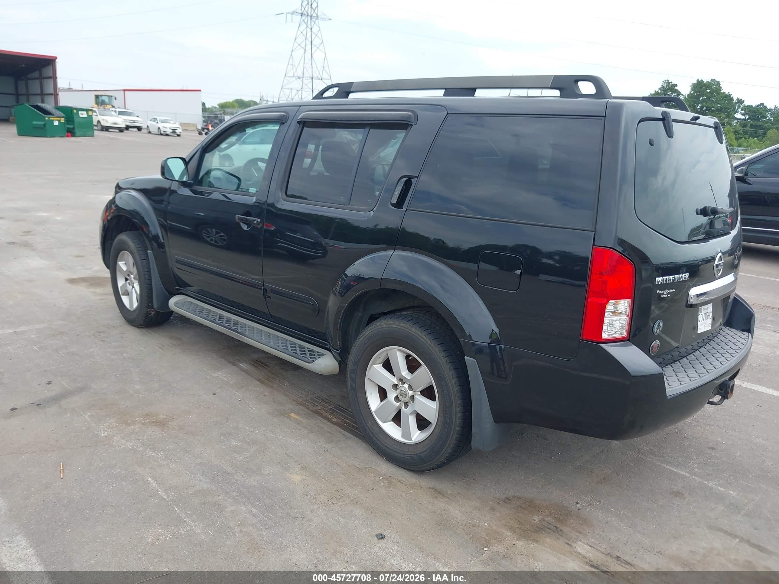 2012 Nissan Pathfinder Sv Black vin: 5N1AR1NB1CC601040