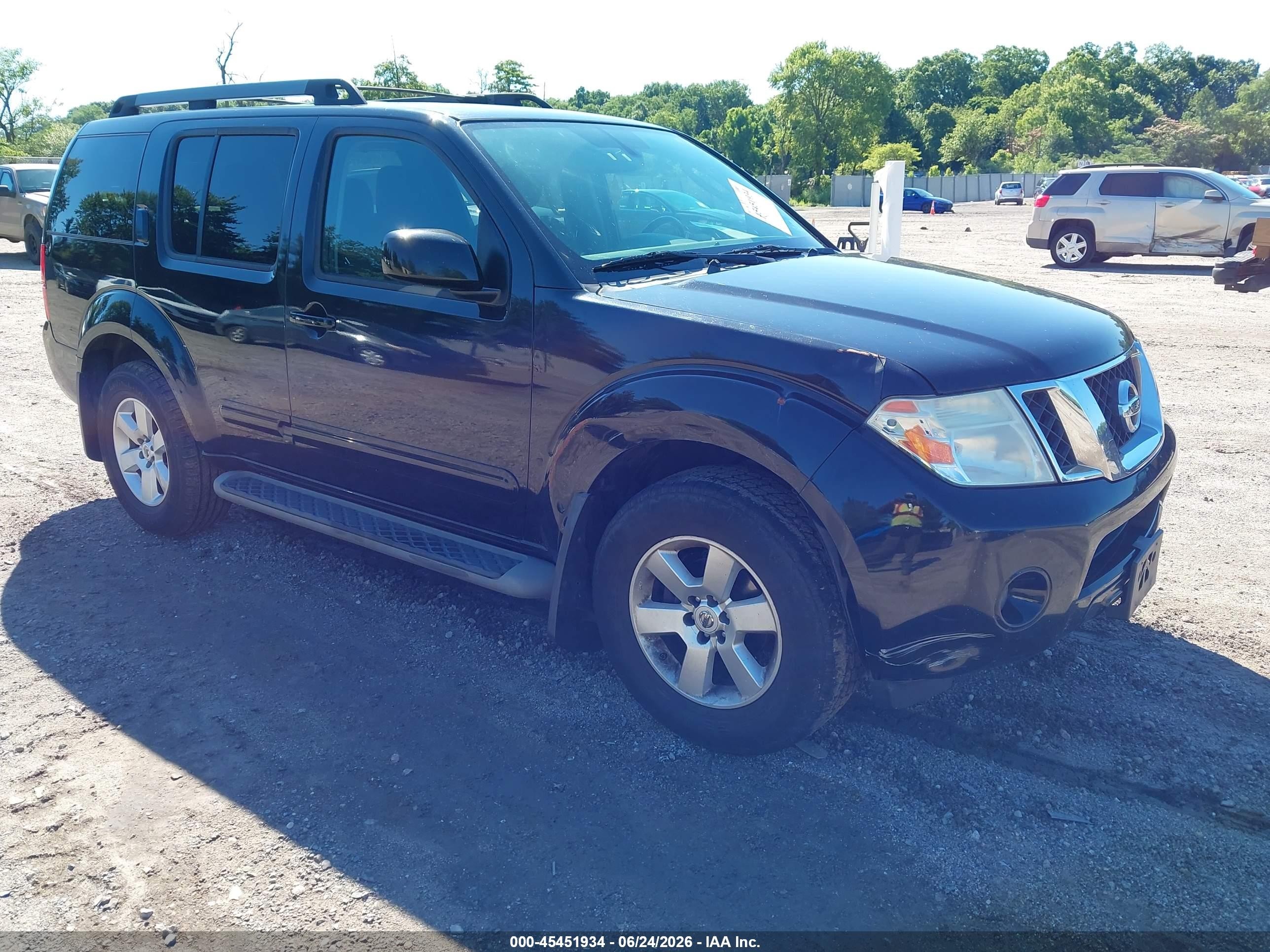2012 Nissan Pathfinder Sv Black vin: 5N1AR1NB1CC623085