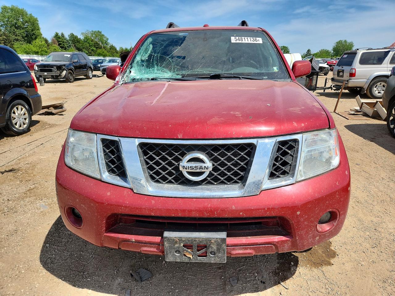 2012 Nissan Pathfinder S Red vin: 5N1AR1NB2CC608286
