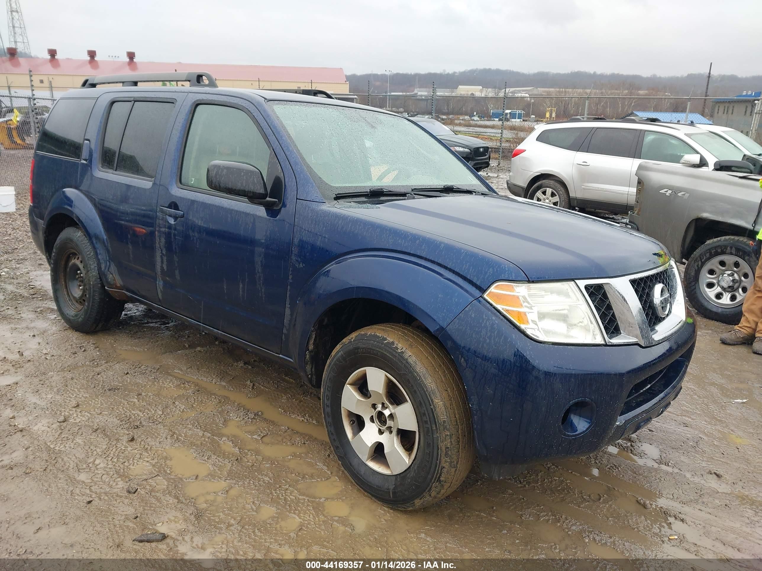 2012 Nissan Pathfinder S Синий vin: 5N1AR1NB2CC640428