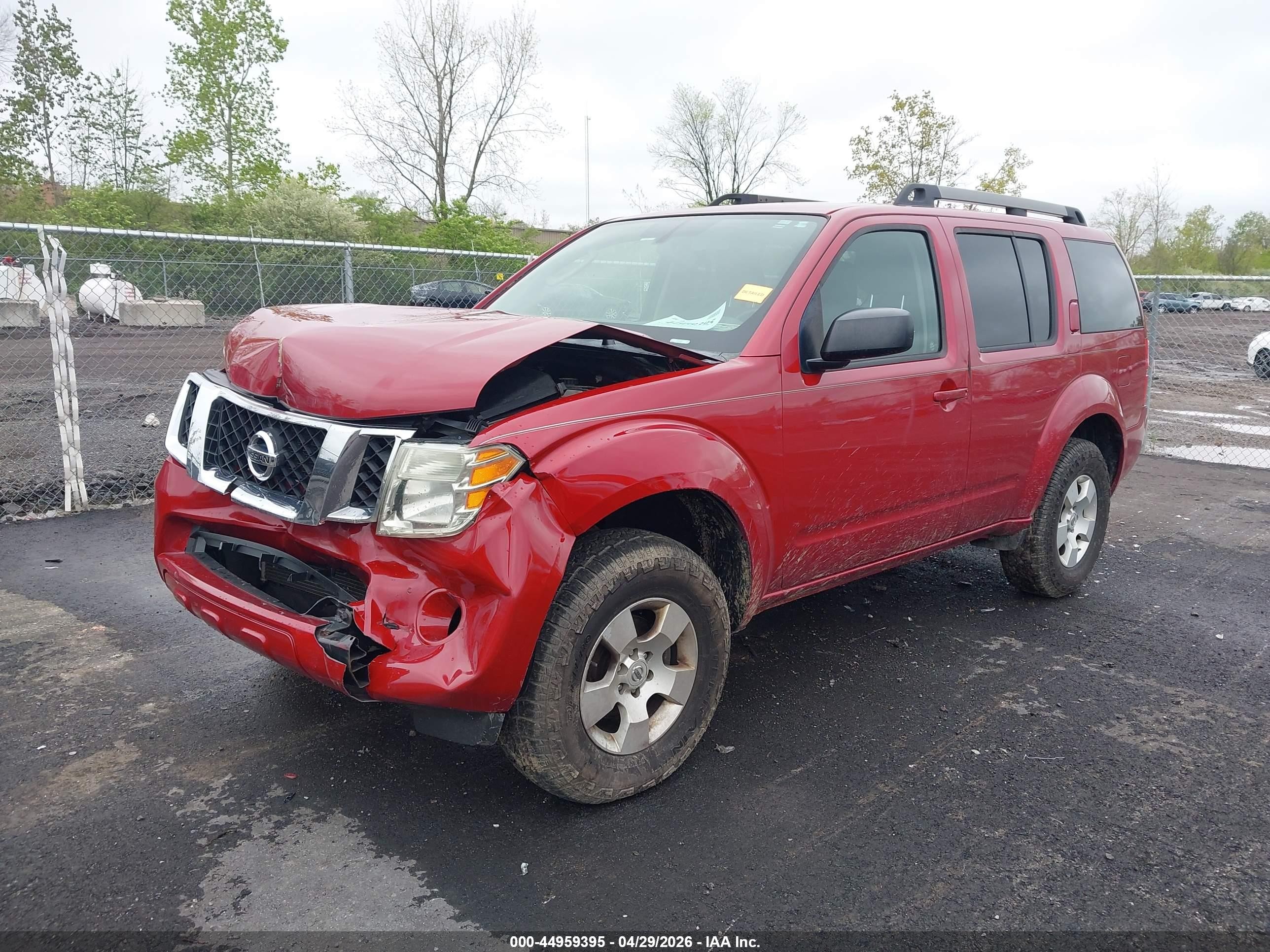 2012 Nissan Pathfinder S Красный vin: 5N1AR1NB3CC628854