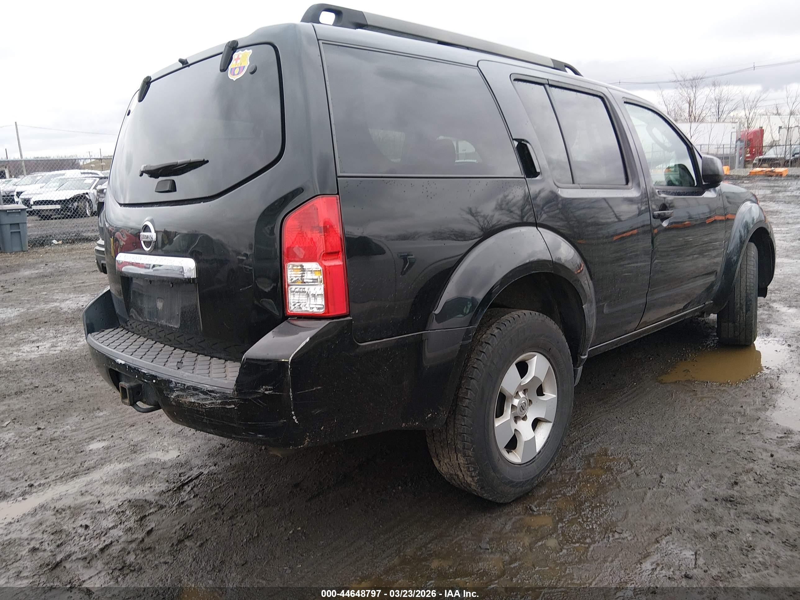 2010 Nissan Pathfinder S Black vin: 5N1AR1NB4AC625460