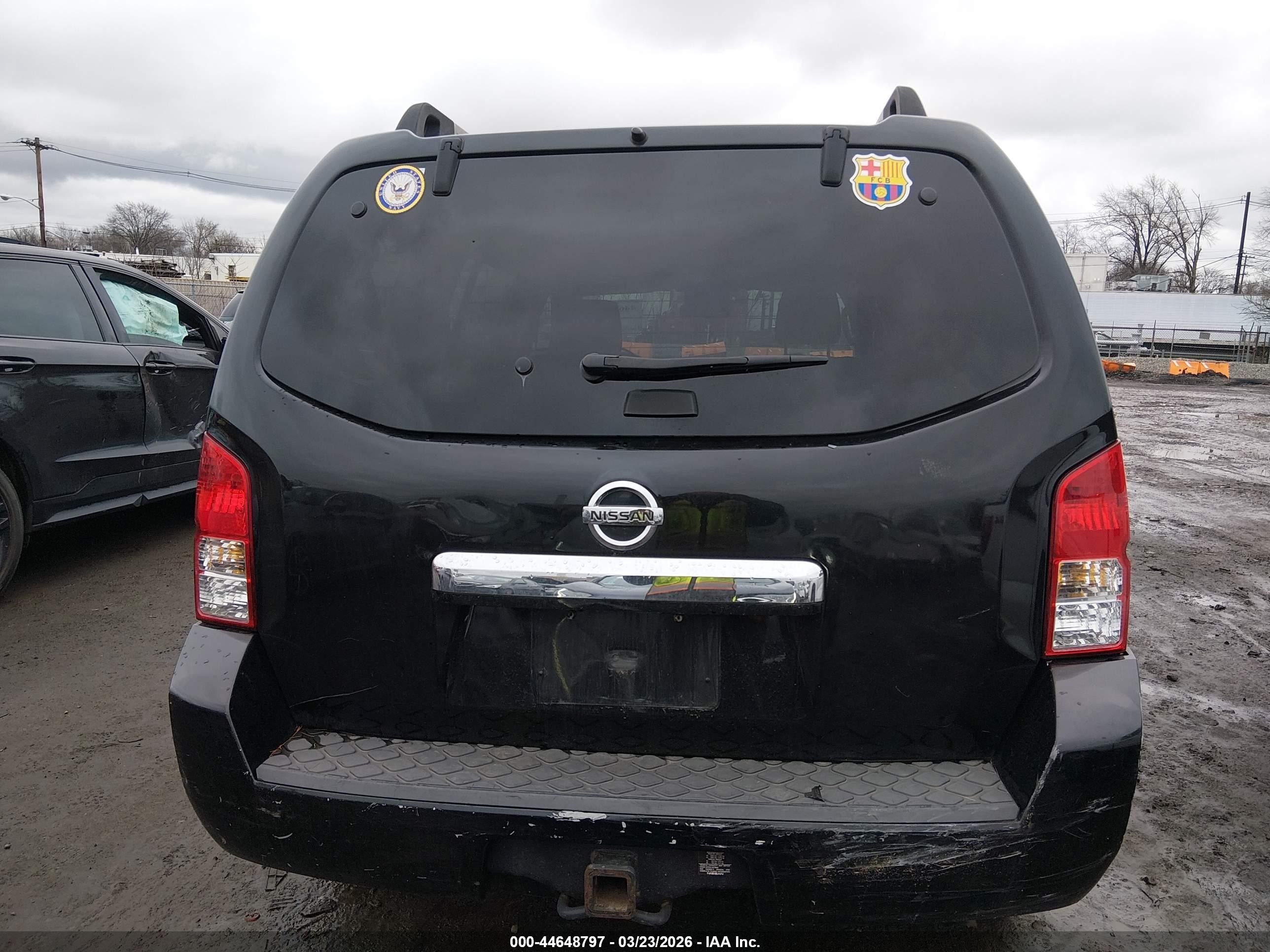 2010 Nissan Pathfinder S Black vin: 5N1AR1NB4AC625460