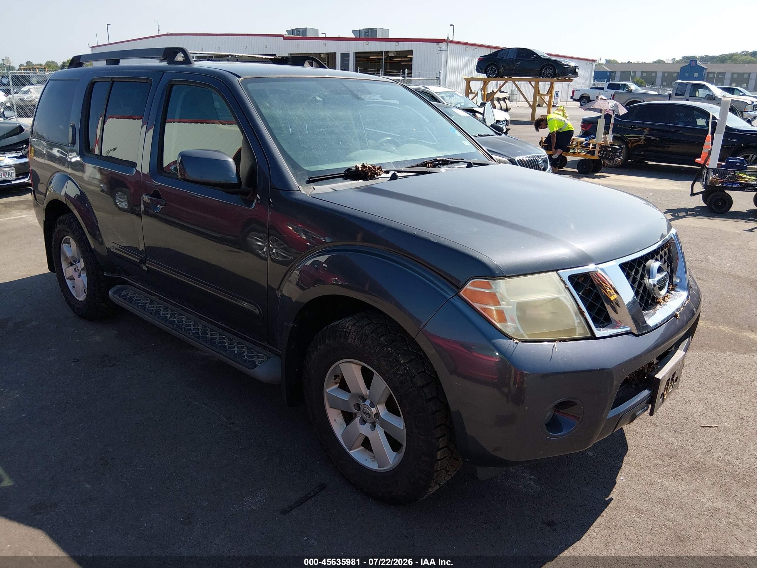 2011 Nissan Pathfinder Sv Gray vin: 5N1AR1NB4BC610443